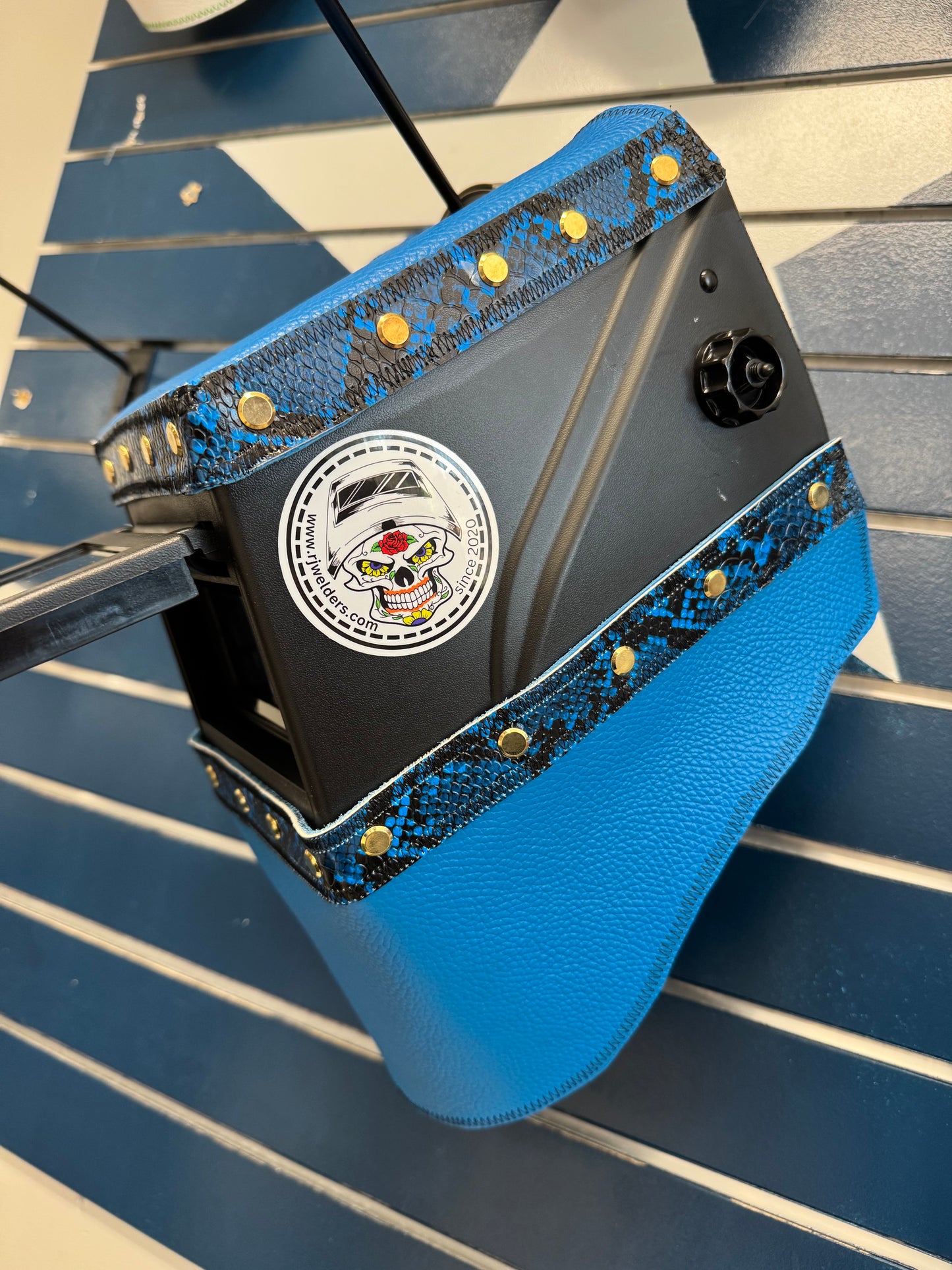 Blue Snake Welding Hood