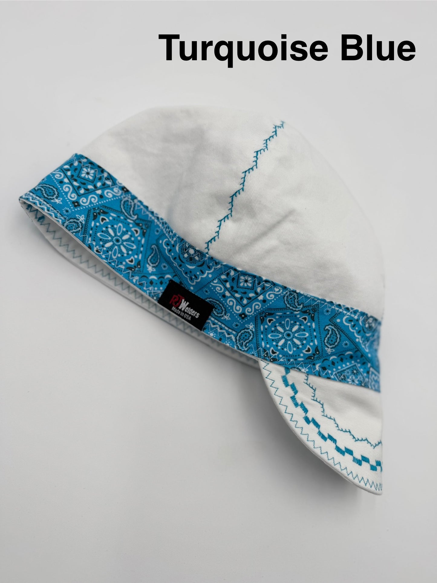 White Cap w/ Blue Bandana Bands