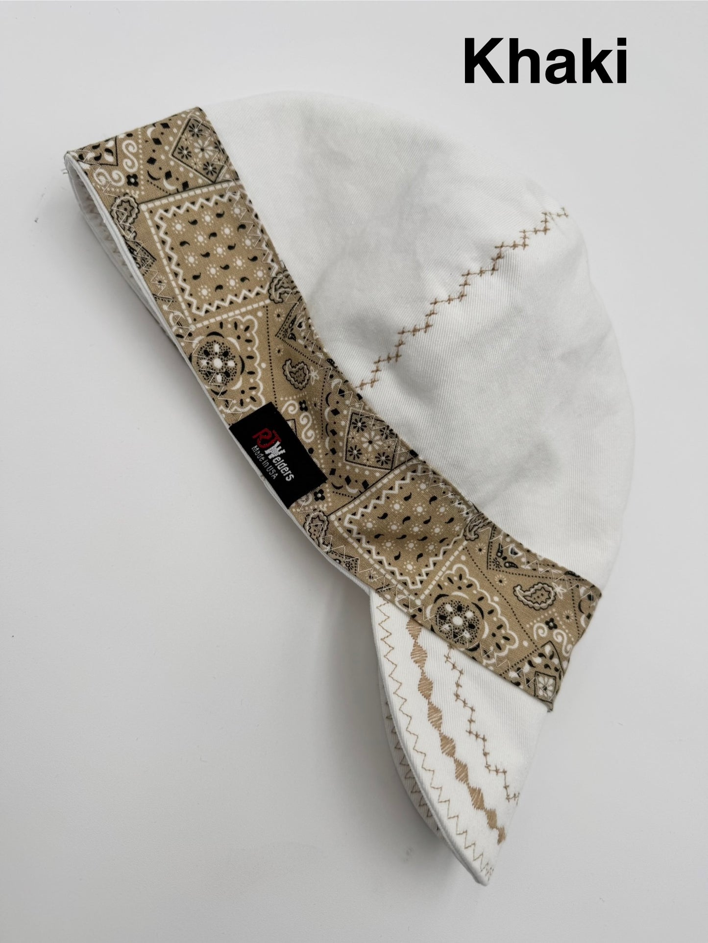 White Cap w/ Brown Bandana Bands
