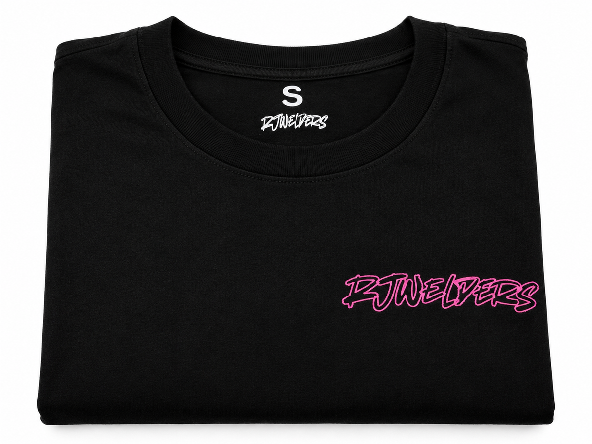 Stacking Dimes - Welder Tshirt - BLACK/PINK