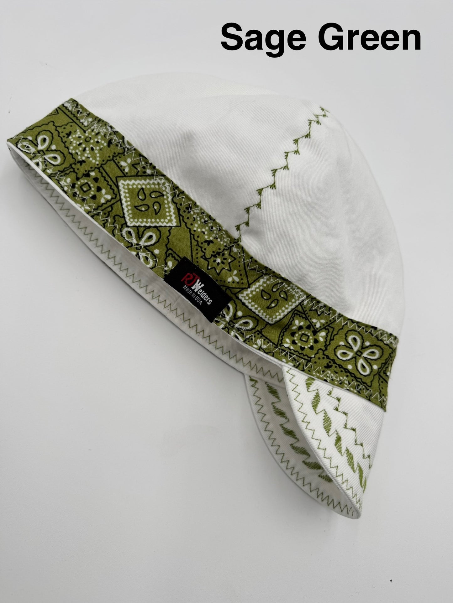 White Cap w/ Green Banda Bands