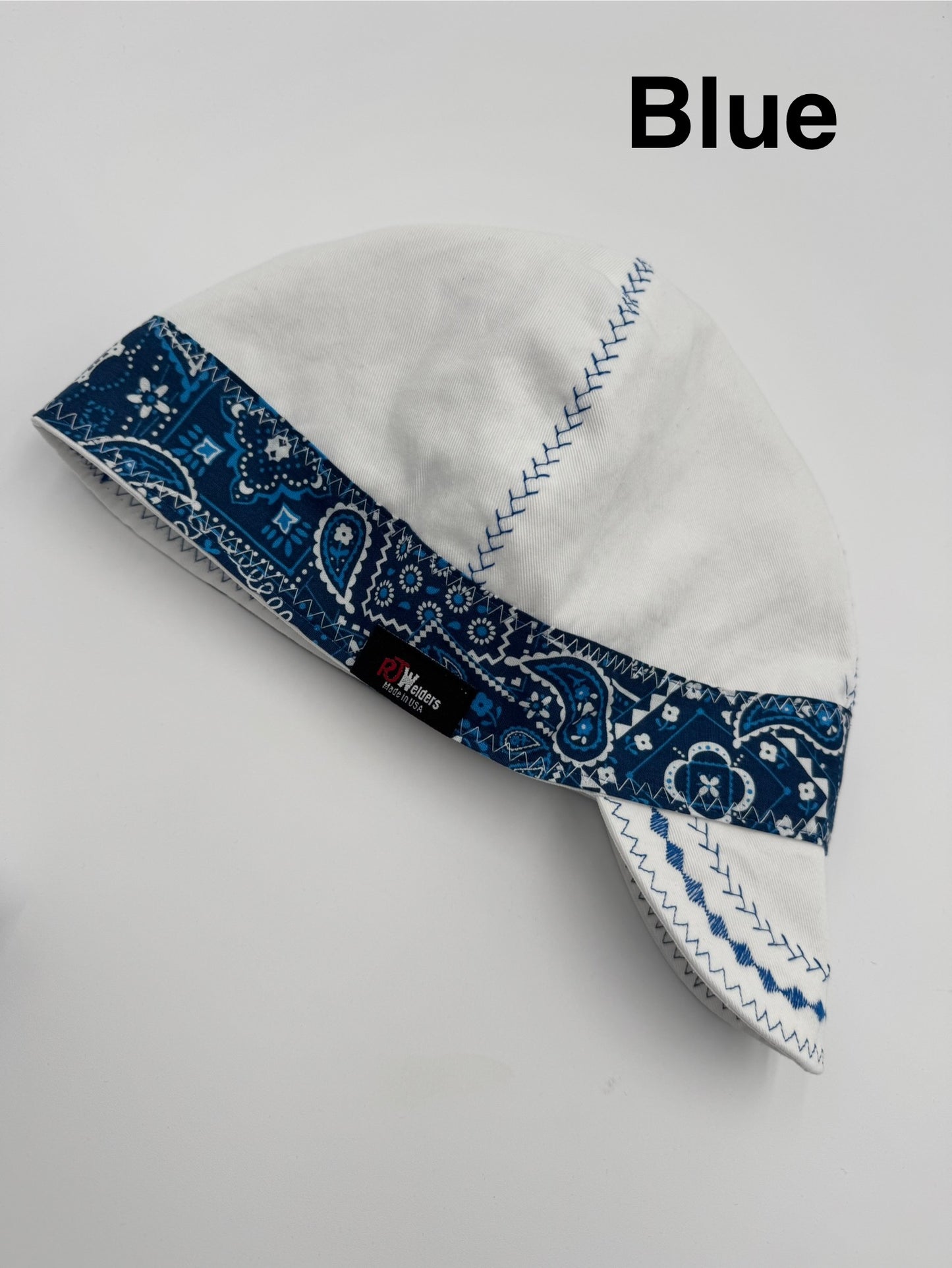 White Cap w/ Blue Bandana Bands