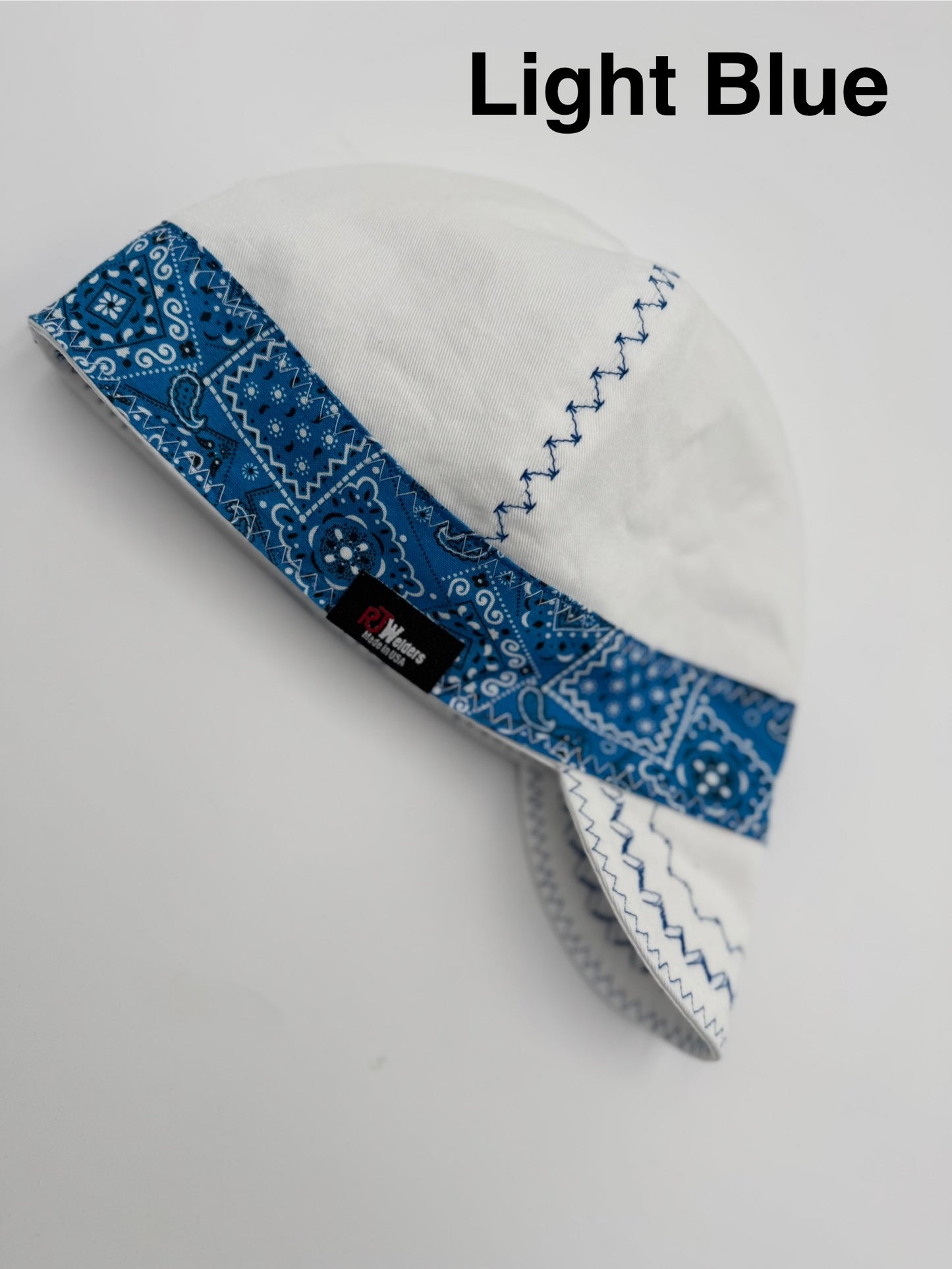 White Cap w/ Blue Bandana Bands