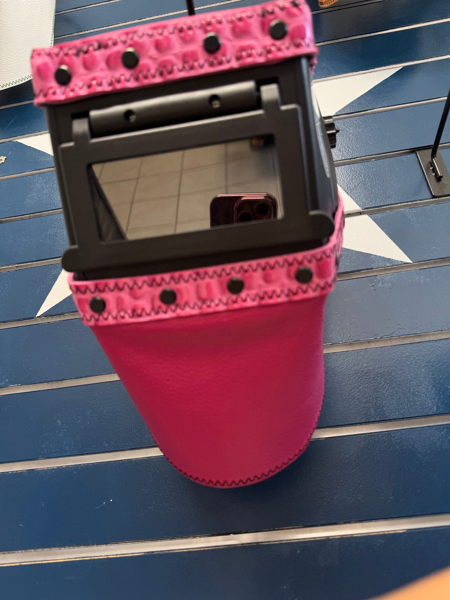 Pink Croc Welding Hood