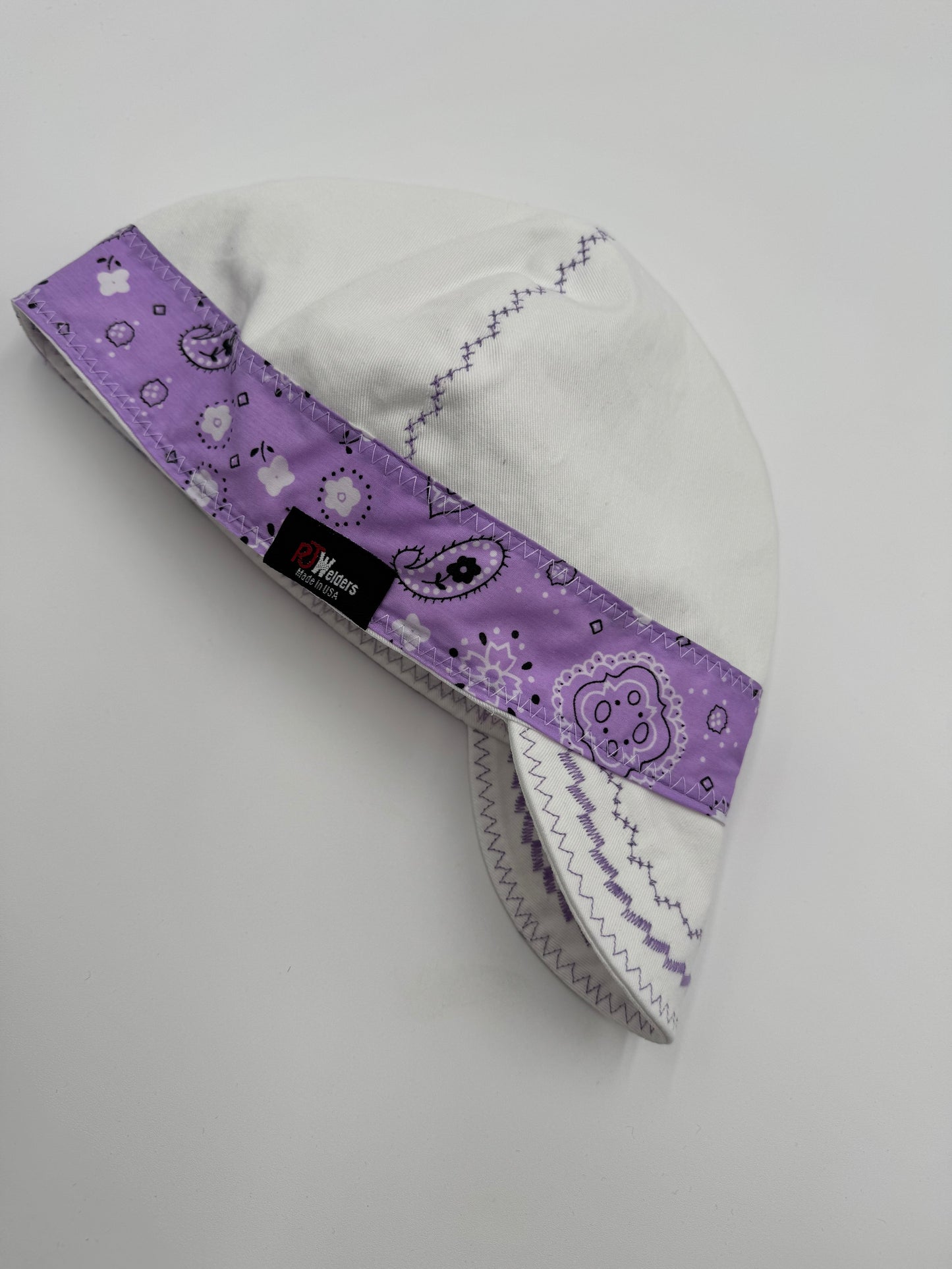 White Cap w/ Purple Bandana Bands
