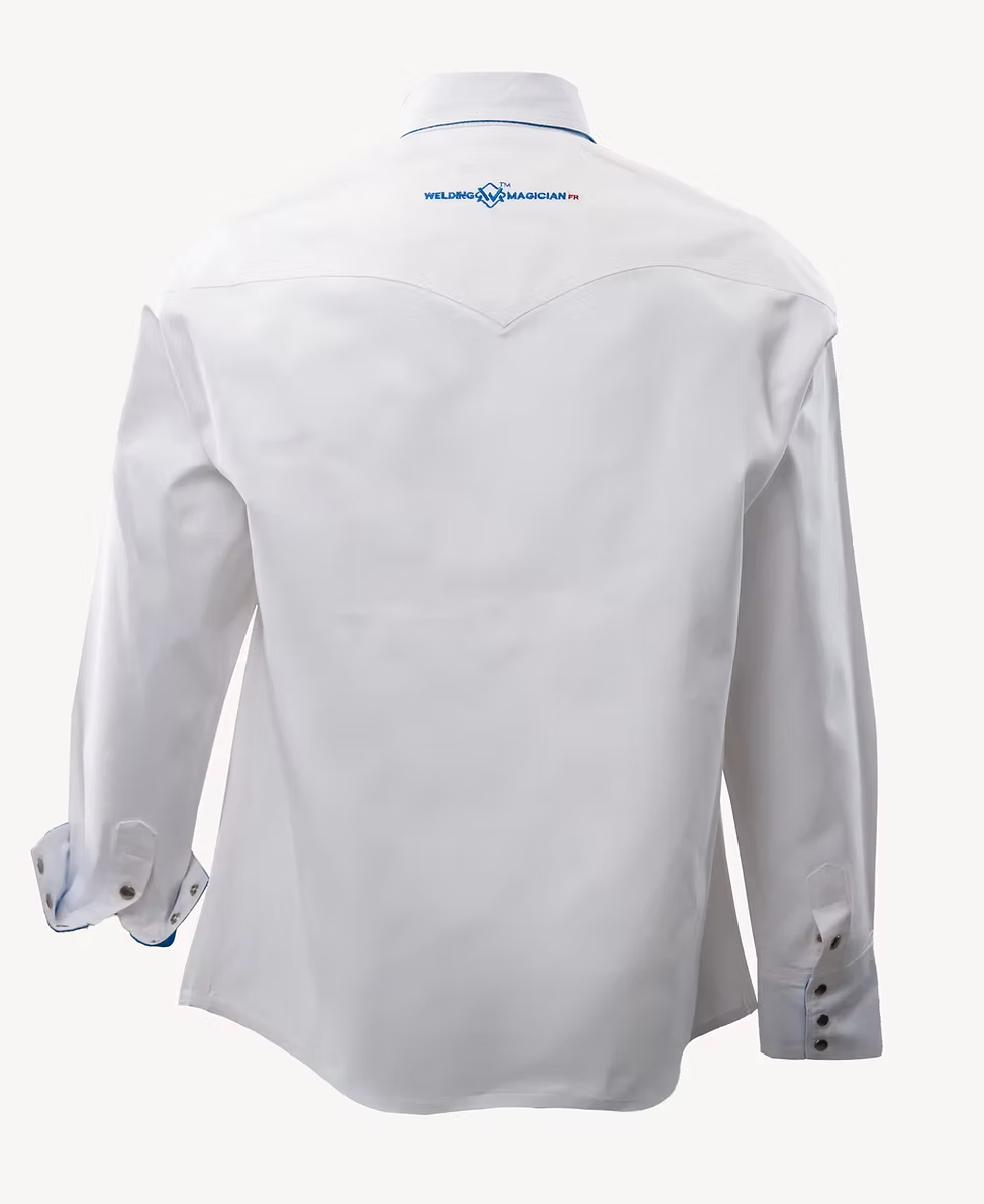 WM Elite Luxe White/Blue FR SHIRT