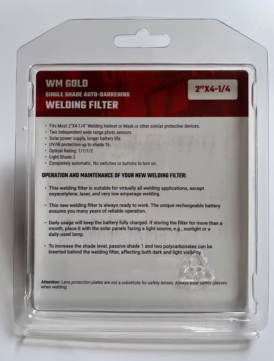 WM GOLD Auto-Darkening Welding Lens