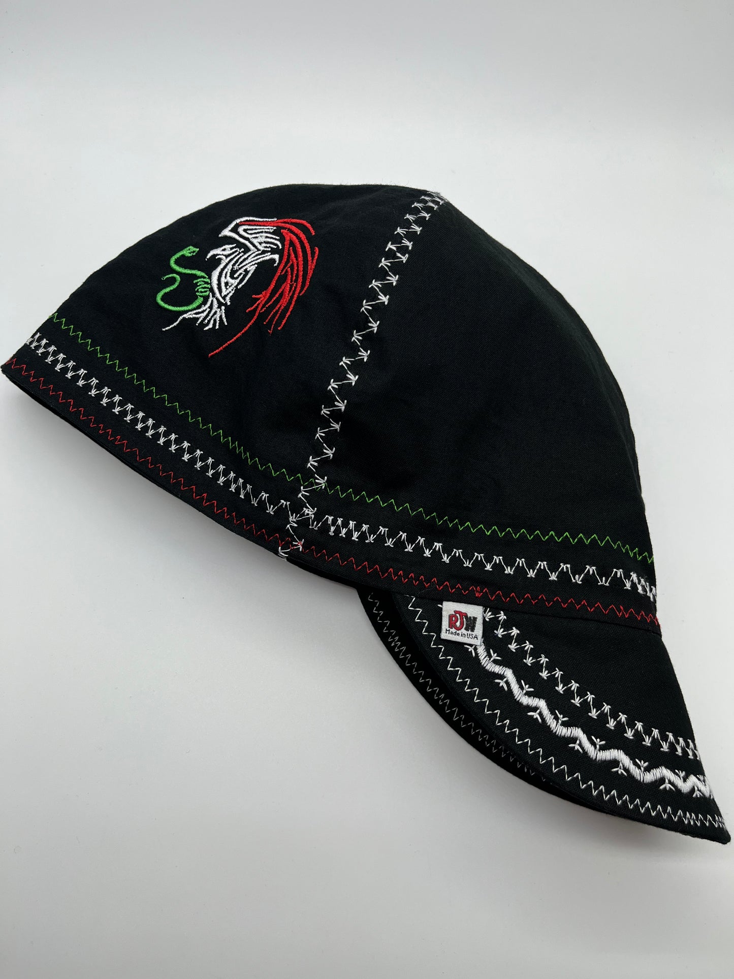 Águila Mexicana Delineada con Costura Tricolor