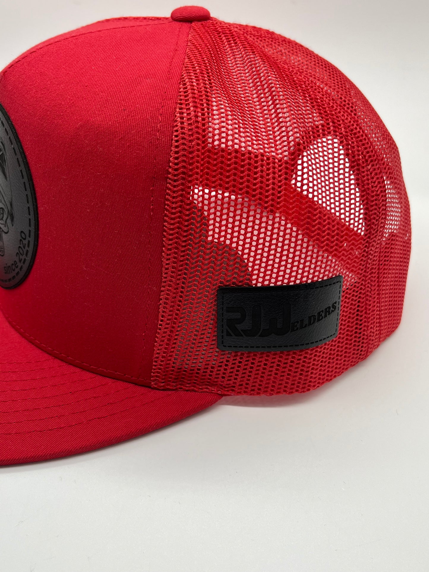 Snapback Cap - Red w/ RJW Black Patch