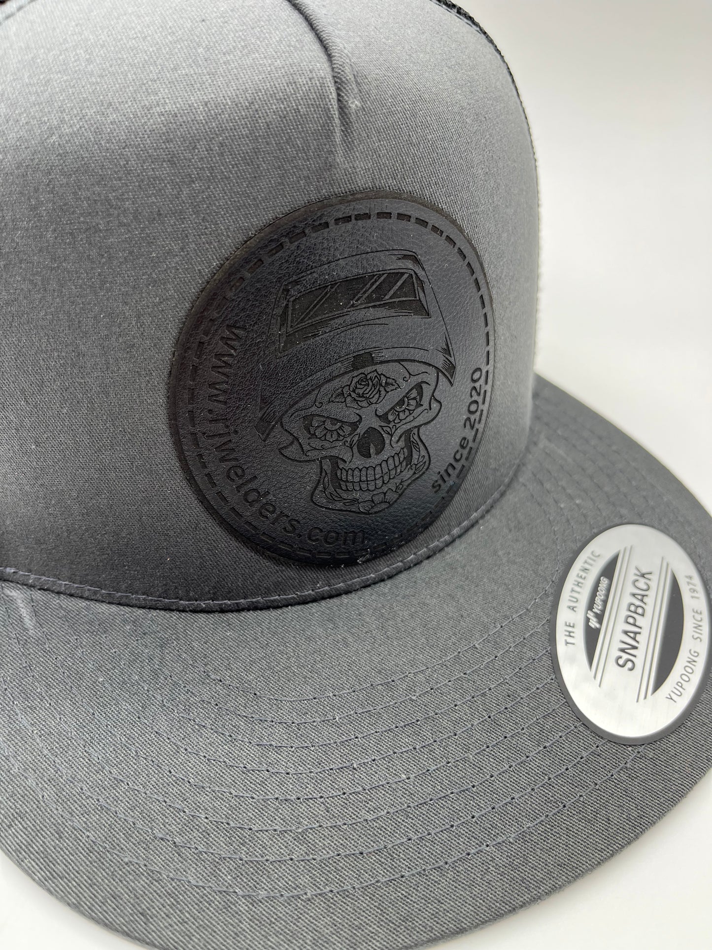 Snapback Cap - Black and Grey w/ RJW Black Patch