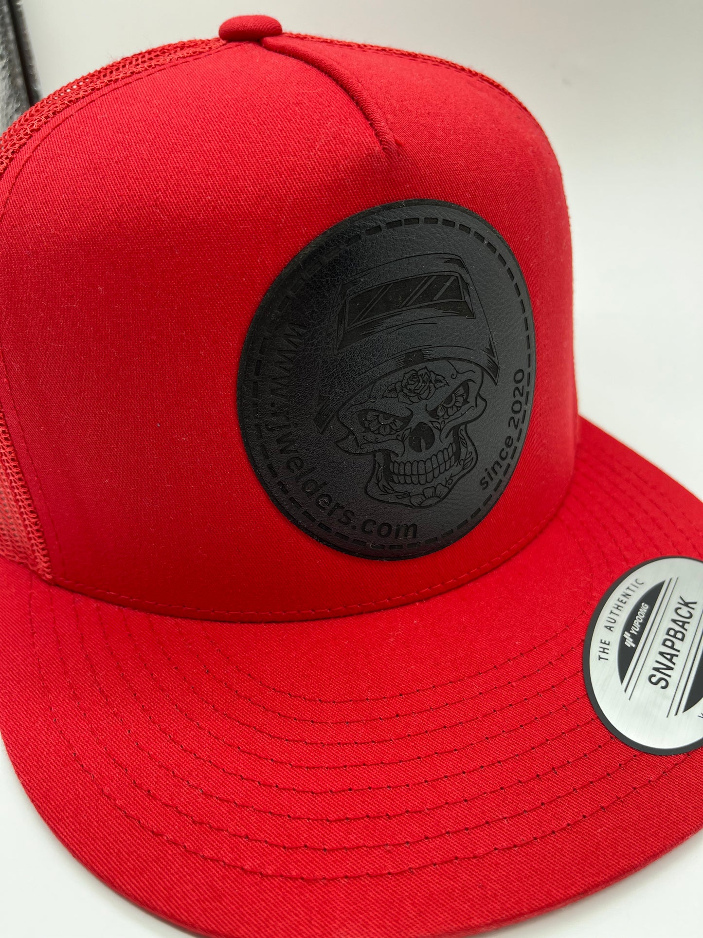 Snapback Cap - Red w/ RJW Black Patch