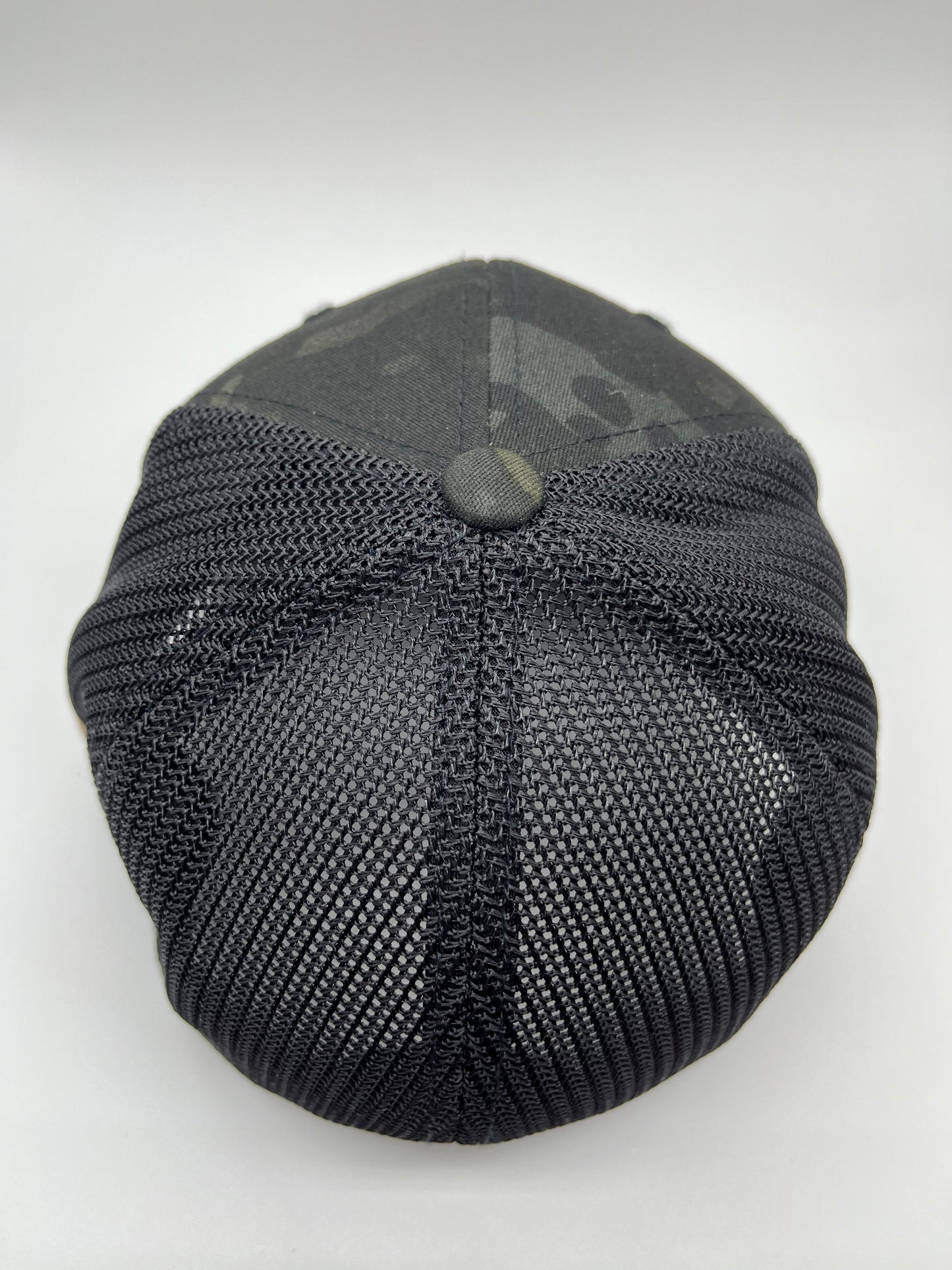 Flex Fit Cap - Black and Camo Style w/ RJW Brown Patch