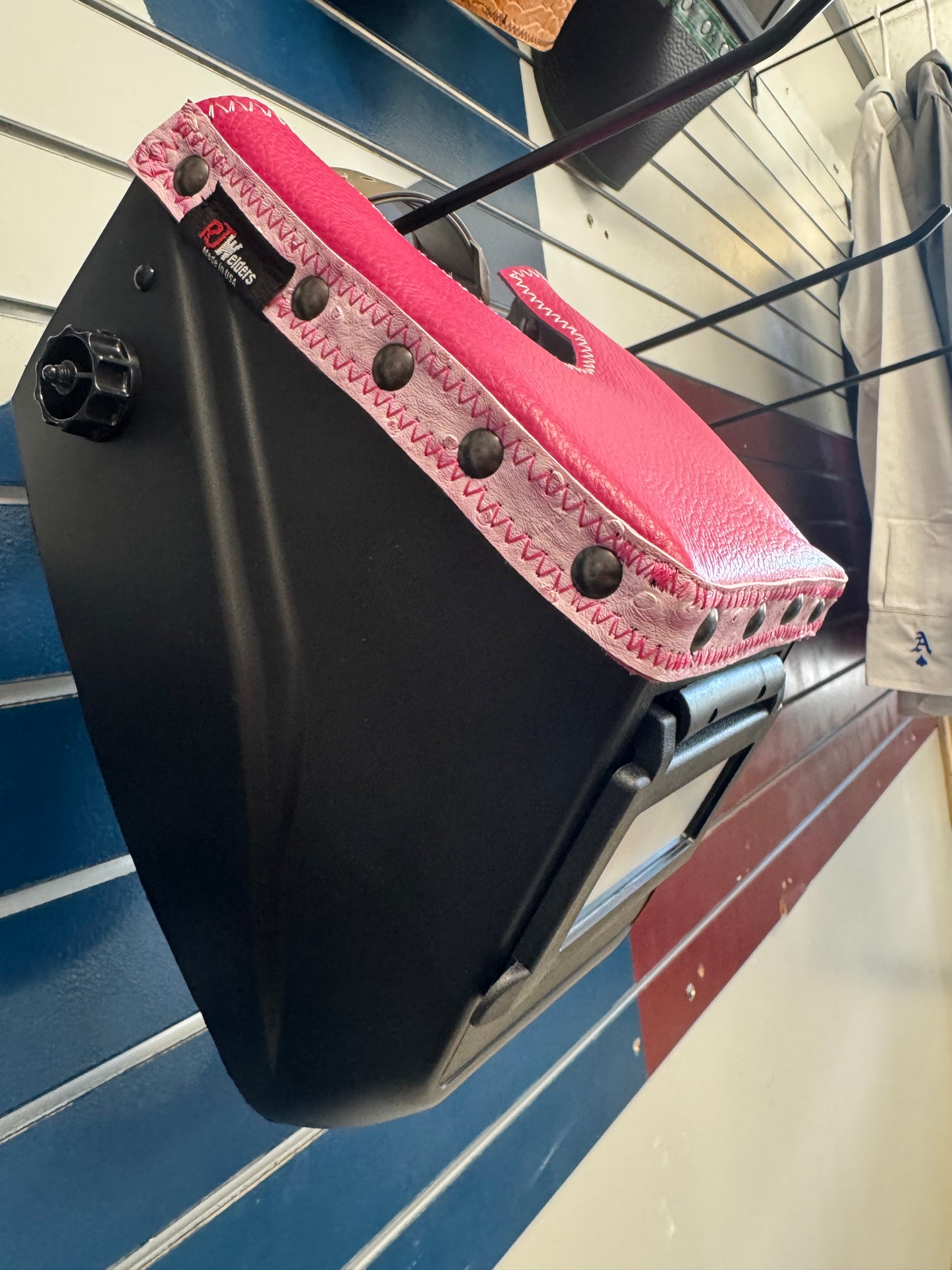 Pink Ostrich Welding Hood