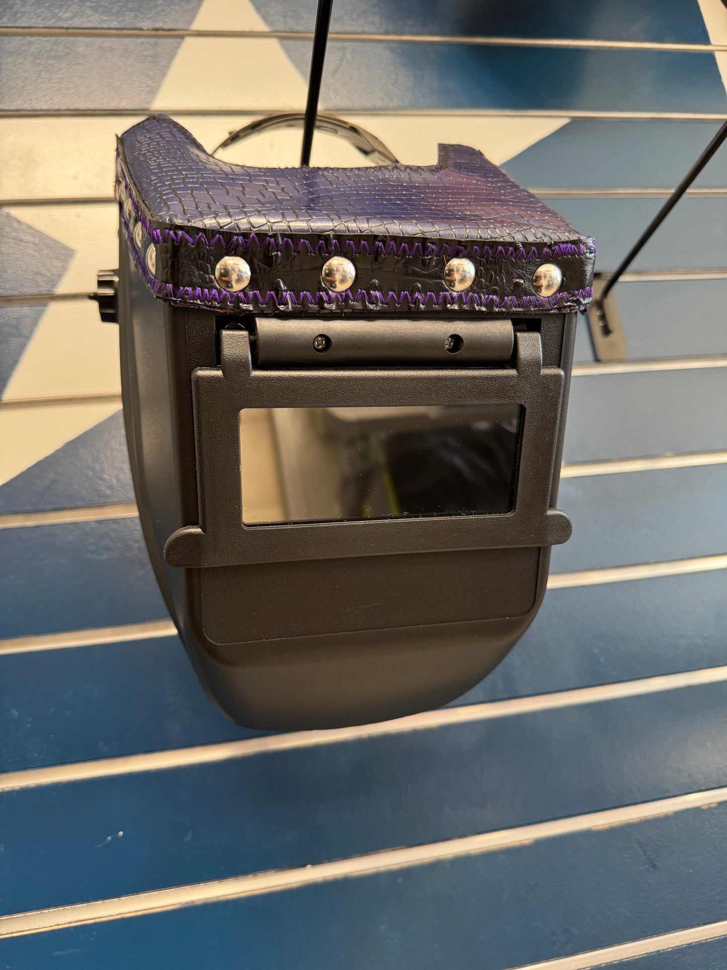 Purple/Blue Caiman Welding Hood