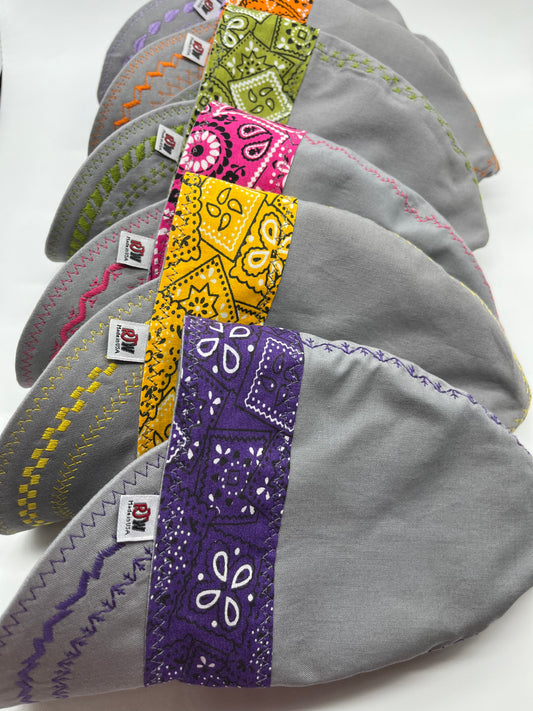 Grey w/Bandana Band - Bold Colors