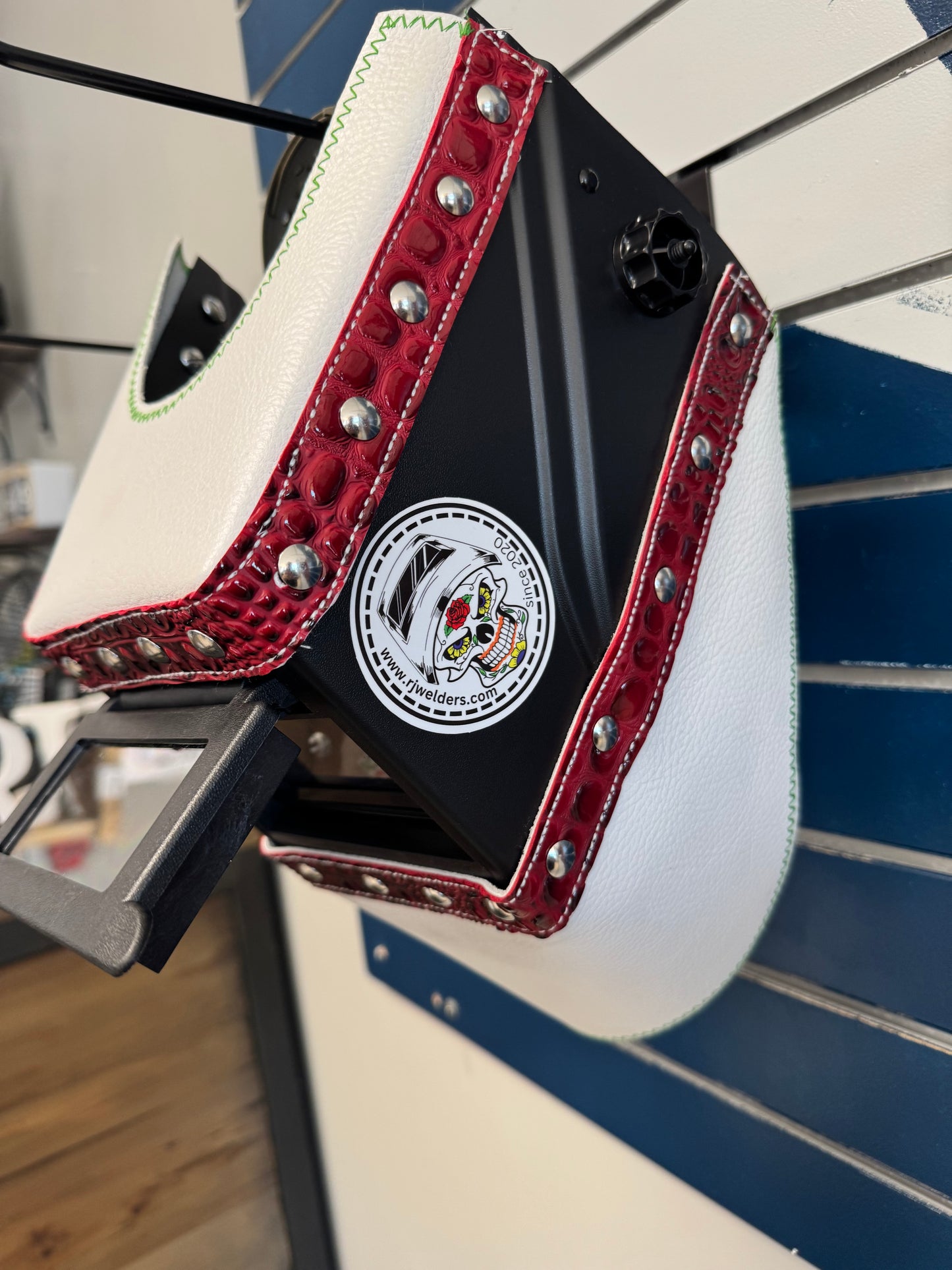 MX Eagle/ Red and White  Welding Hood