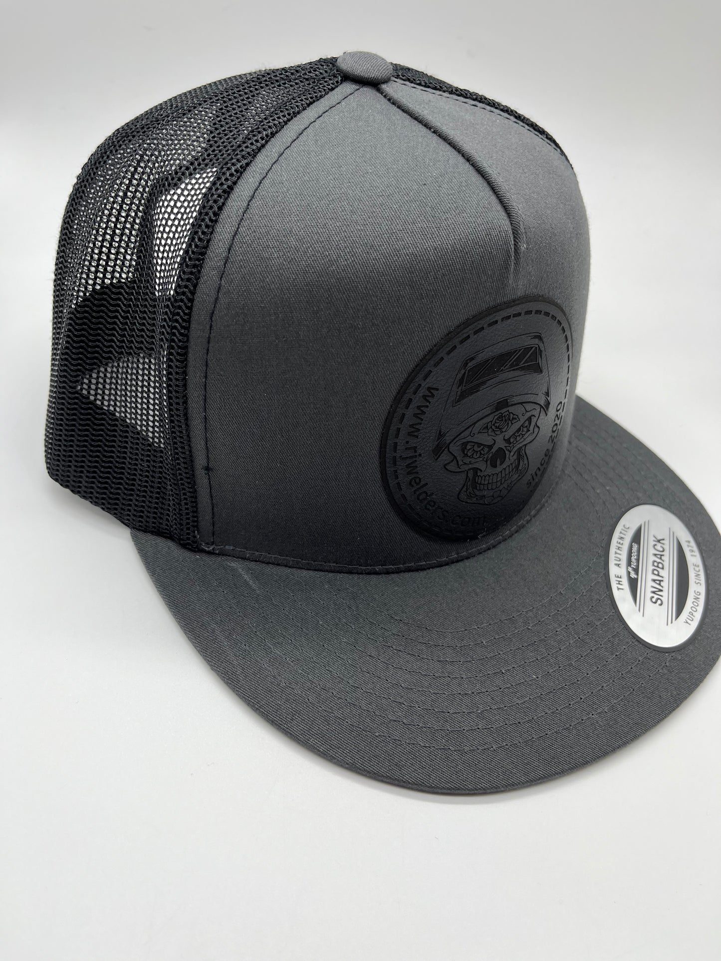 Snapback Cap - Black and Grey w/ RJW Black Patch