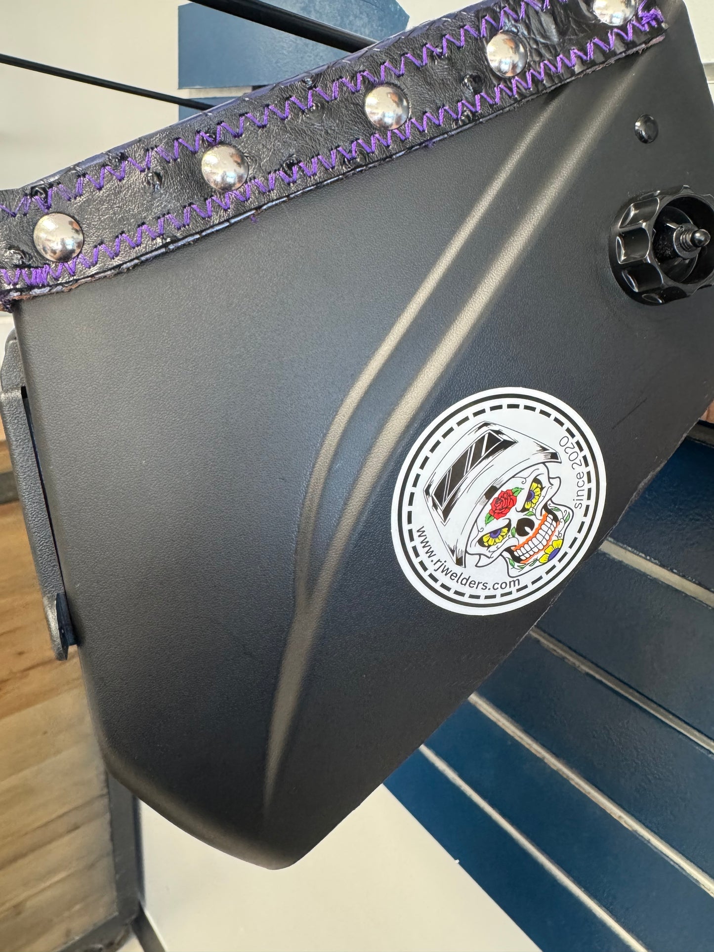Purple/Blue Caiman Welding Hood