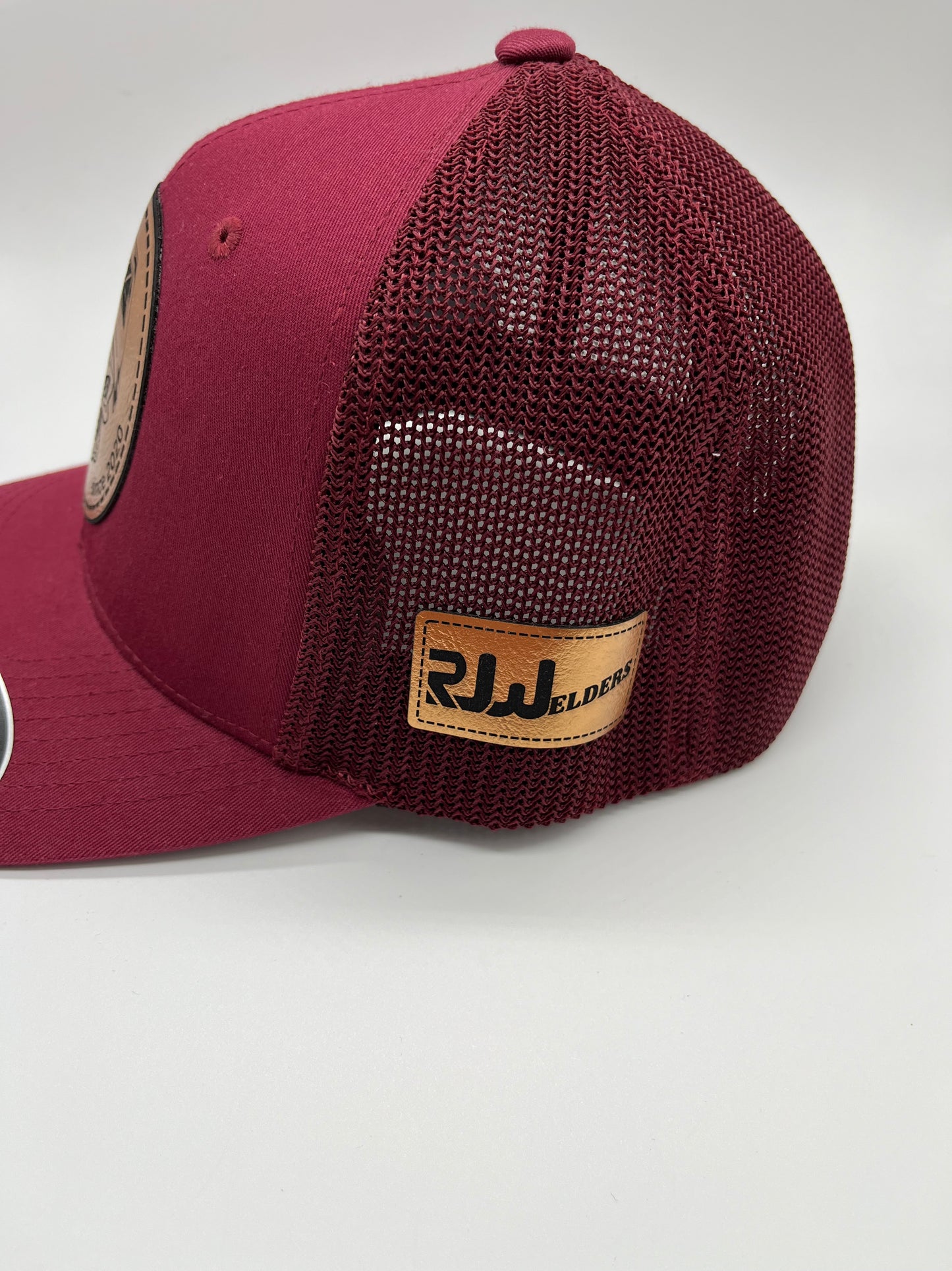 Flex Fit Cap - Burgundy w/ RJW Metallic Gold Patch