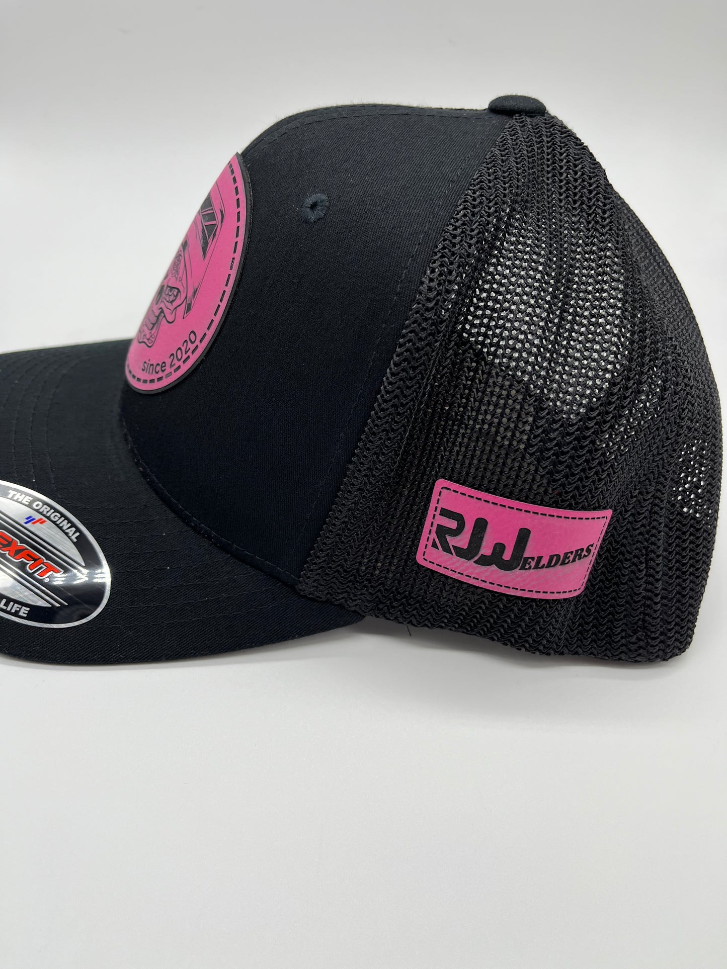 Flex Fit Cap - Black w/ RJW Pink Patch