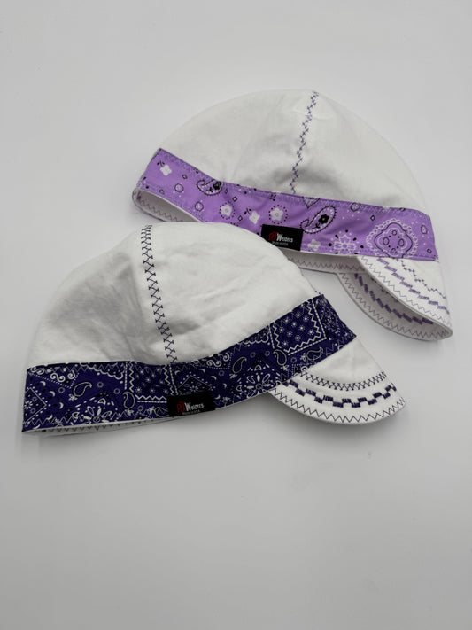 White Cap w/ Purple Bandana Bands