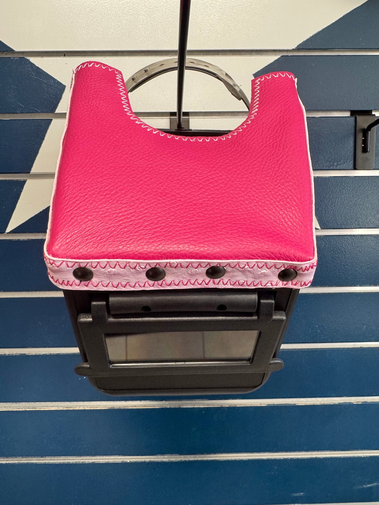 Pink Ostrich Welding Hood
