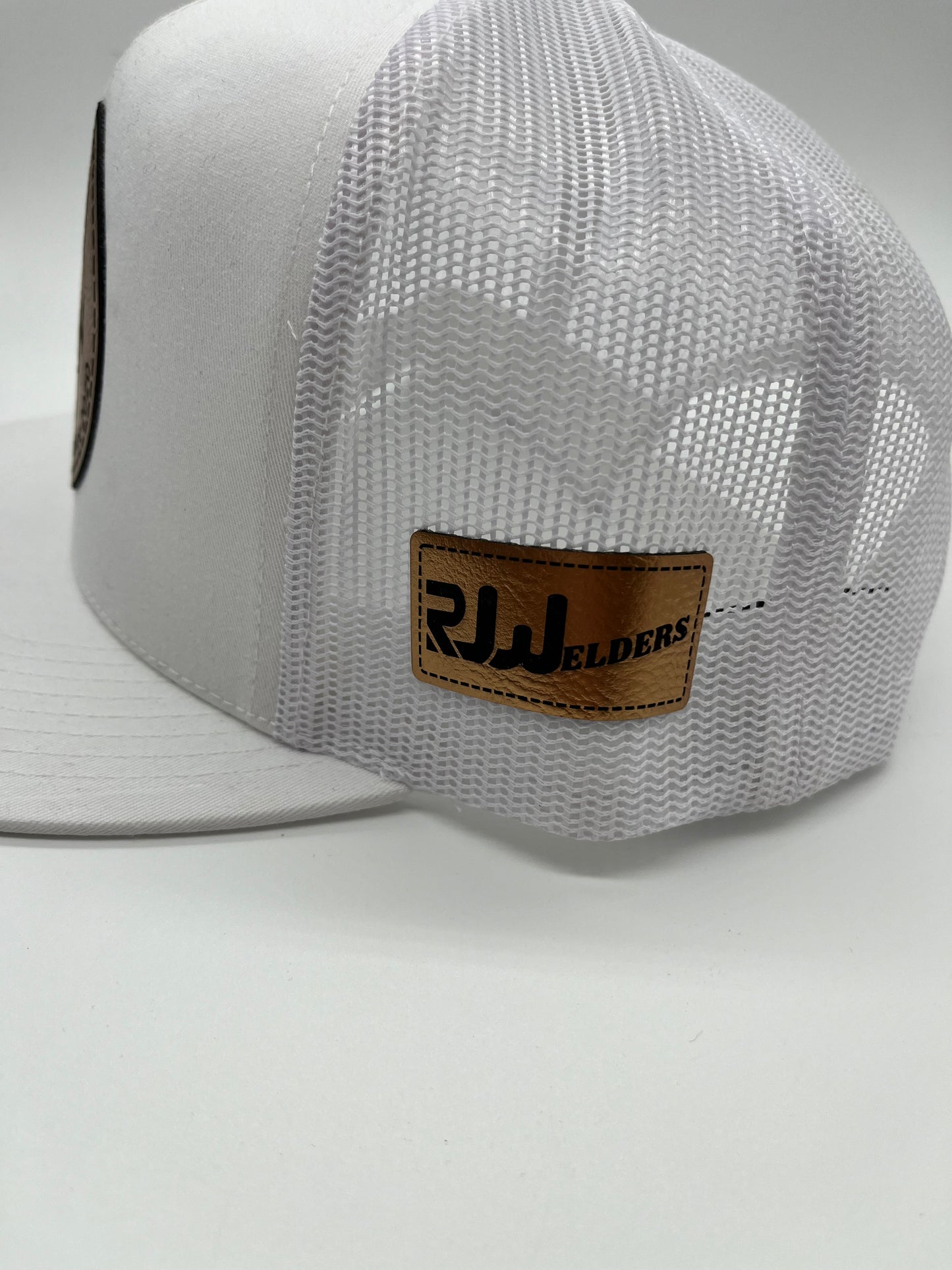 Snapback Cap - White w/ RJW Metallic Gold Patch