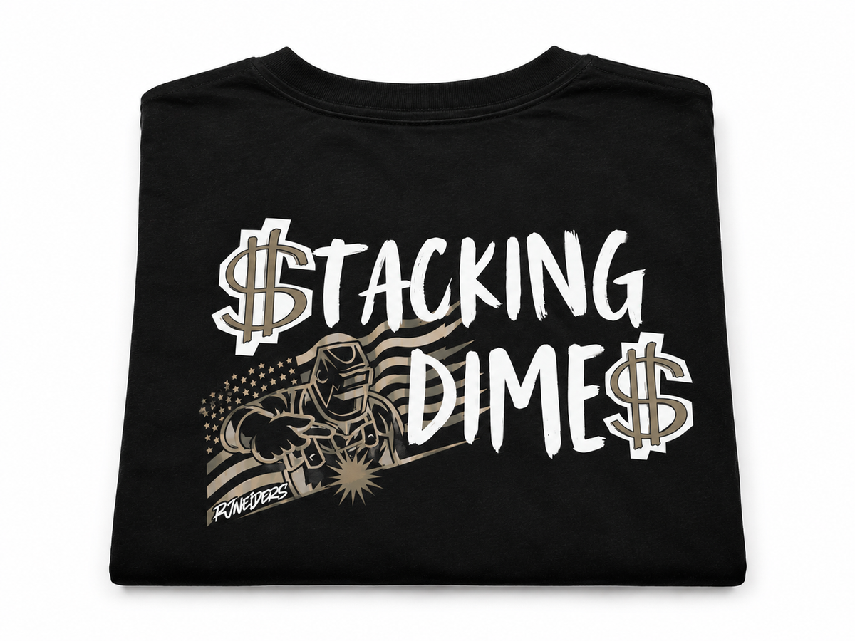Stacking Dimes - Welder Tshirt - BLACK