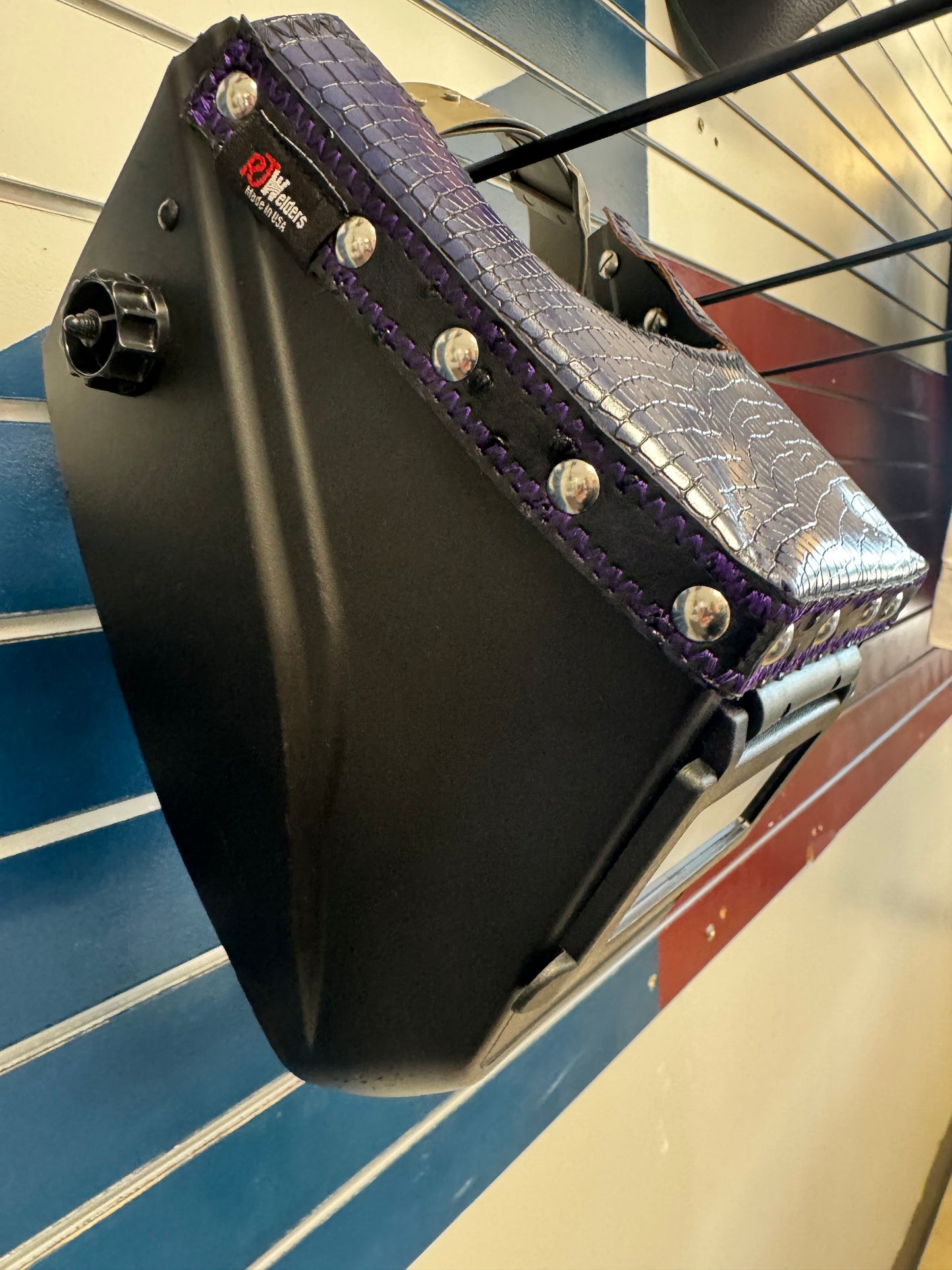 Purple/Blue Caiman Welding Hood