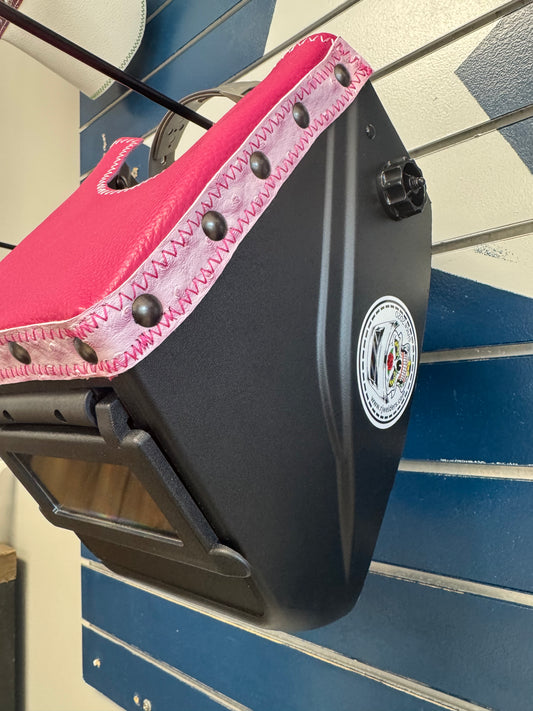 Pink Ostrich Welding Hood