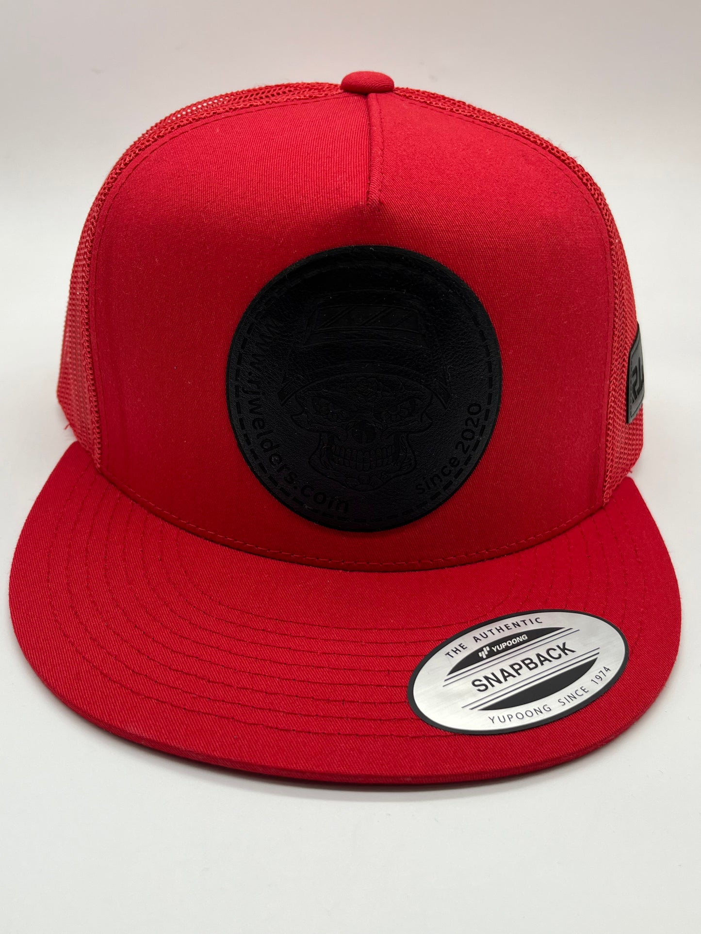 Snapback Cap - Red w/ RJW Black Patch