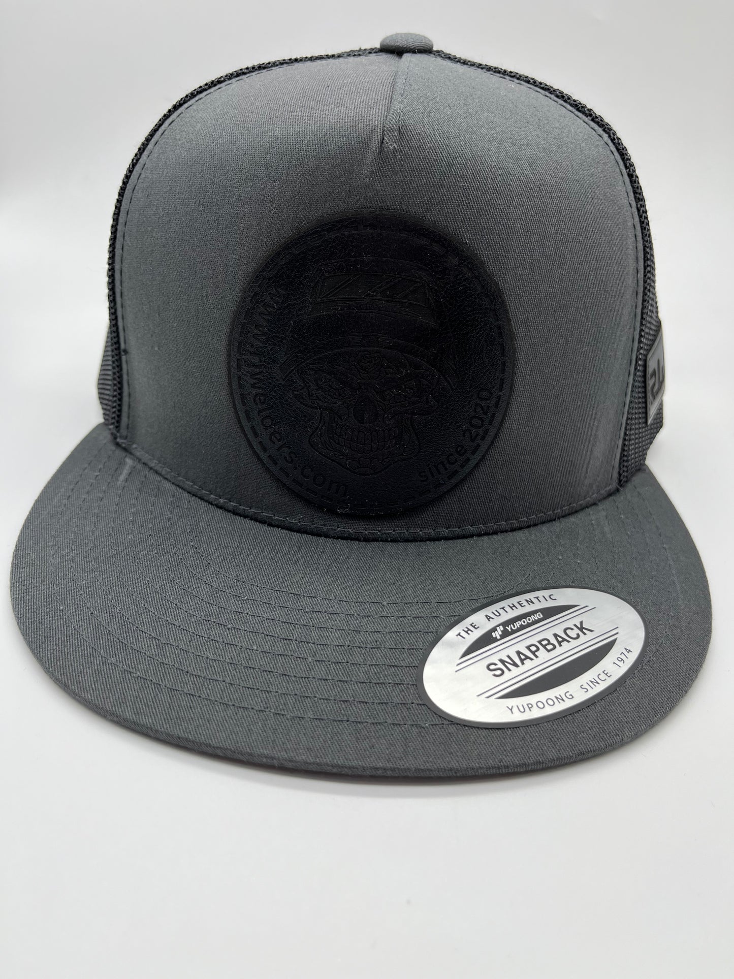 Snapback Cap - Black and Grey w/ RJW Black Patch