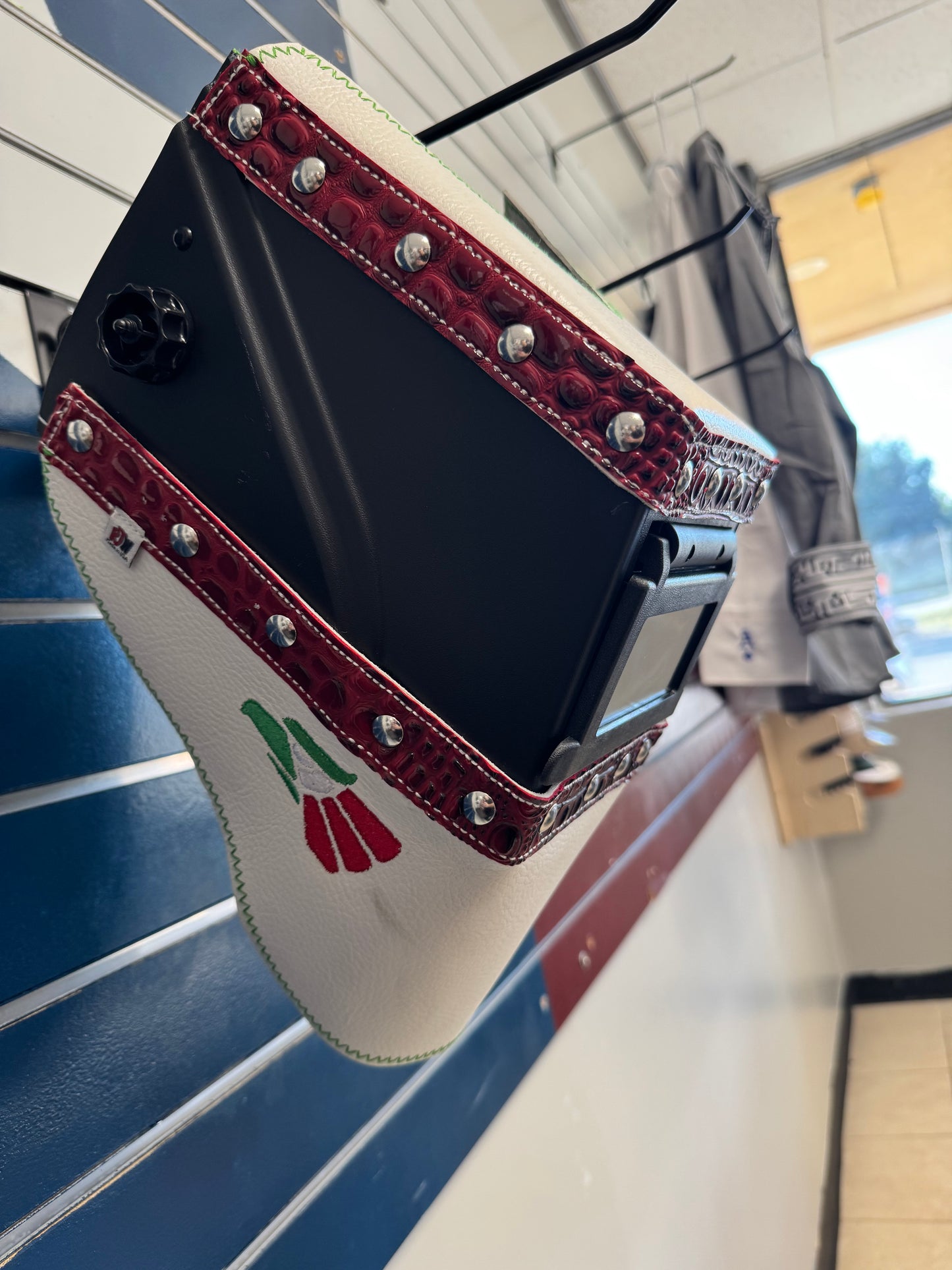 MX Eagle/ Red and White  Welding Hood