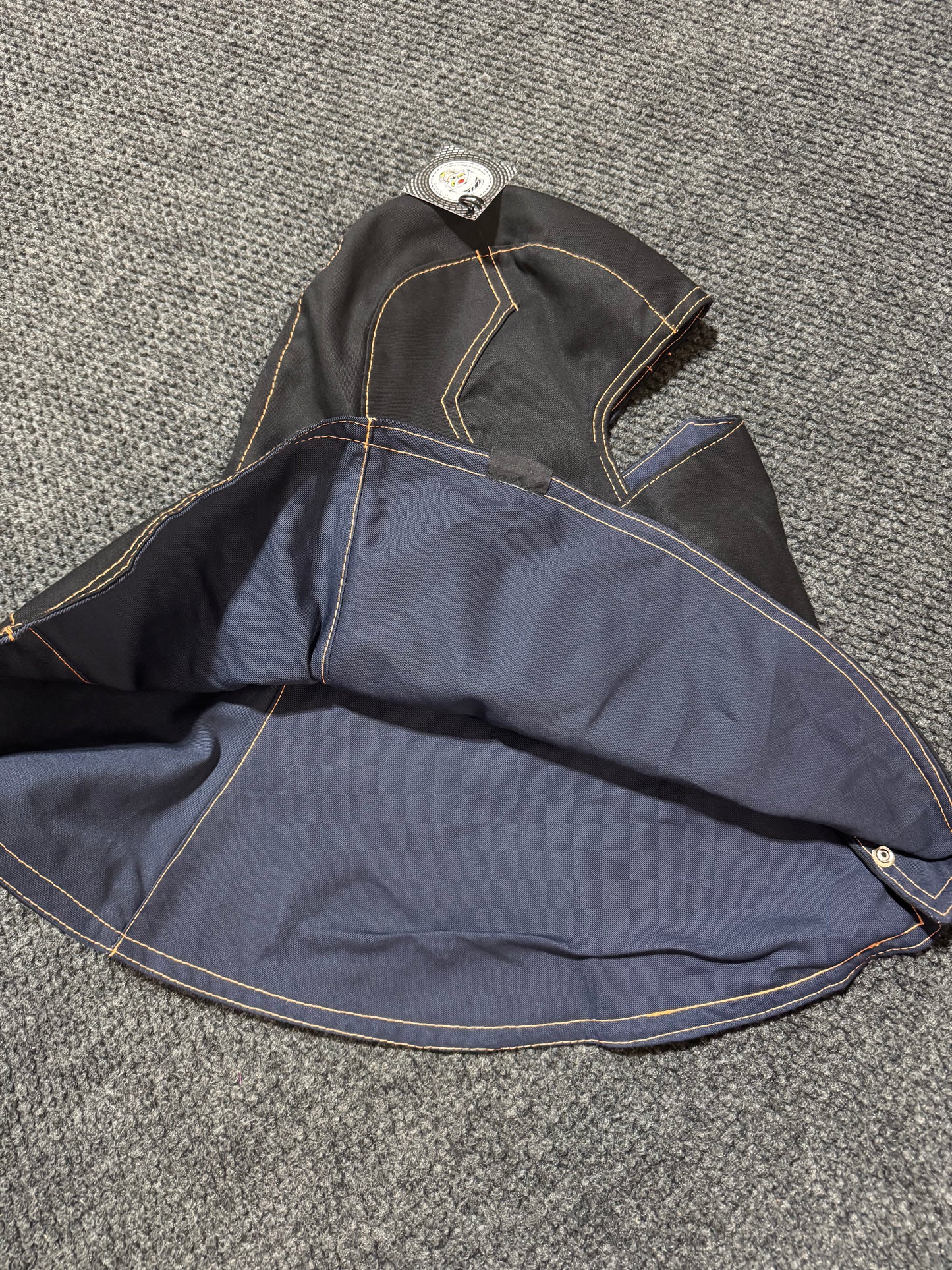 Heavy Duty Cotton Hood - Black w/Orange