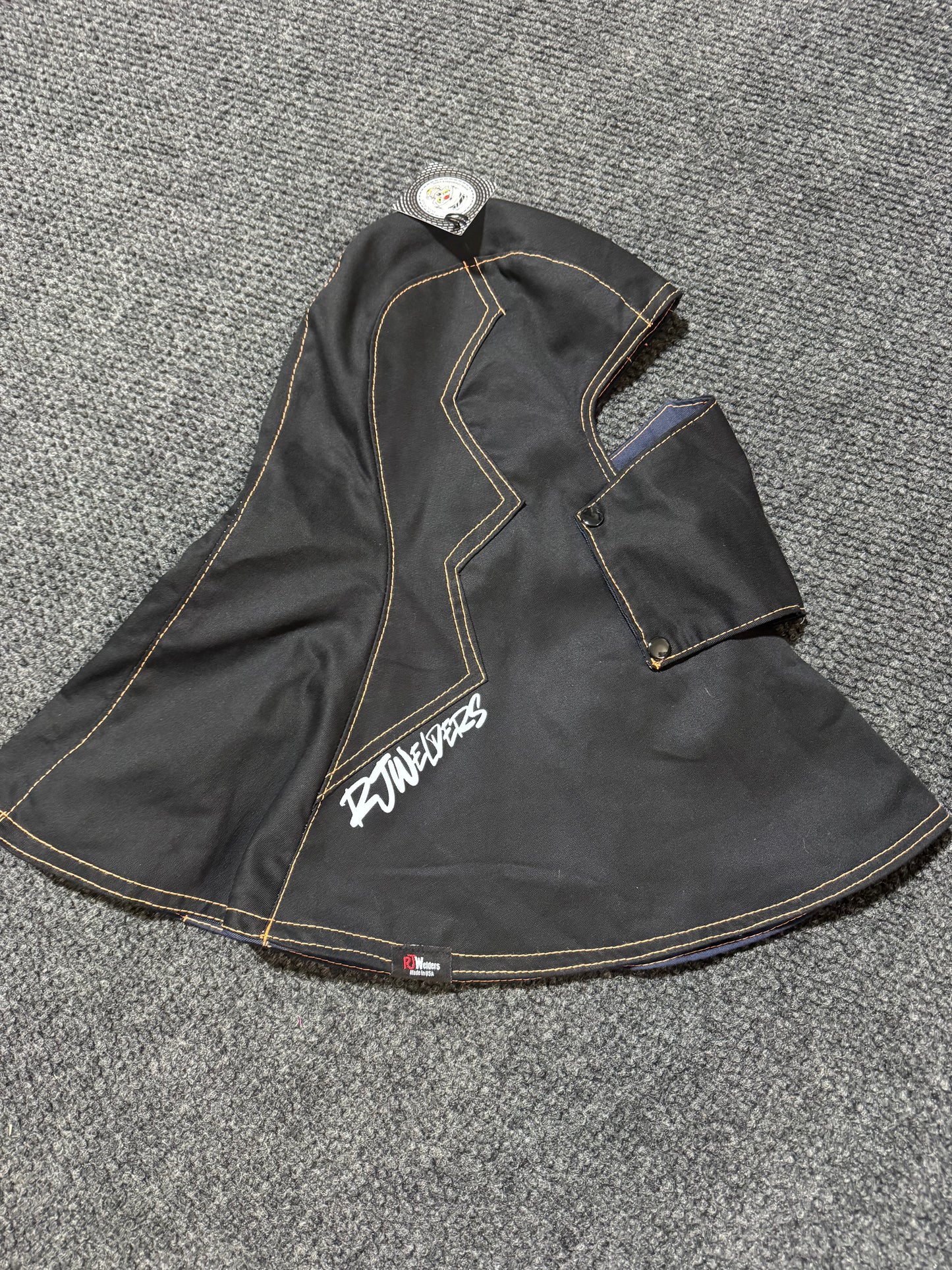 Heavy Duty Cotton Hood - Black w/Orange