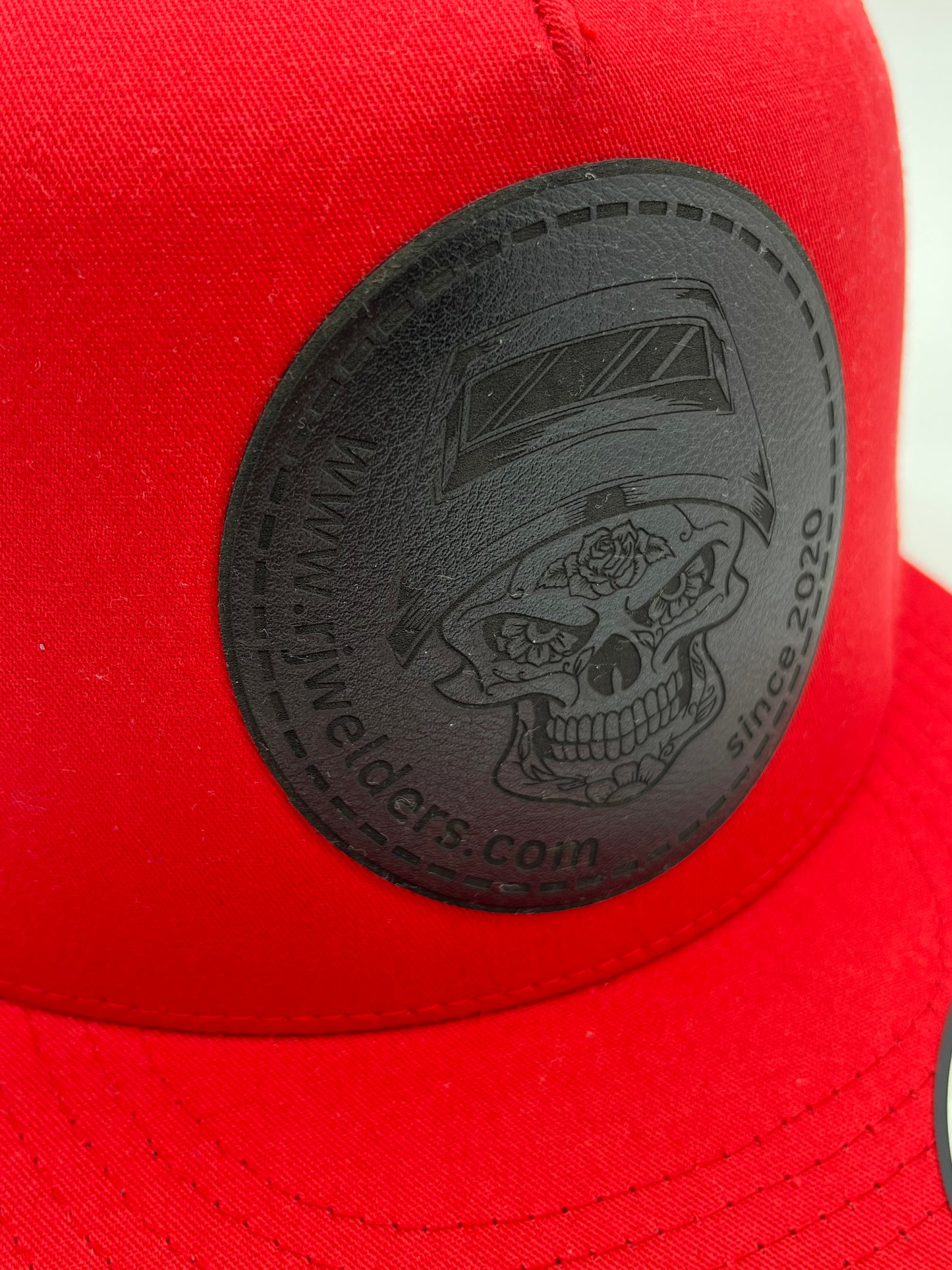 Snapback Cap - Red w/ RJW Black Patch