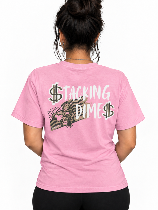 Stacking Dimes - Welder Tshirt - PINK