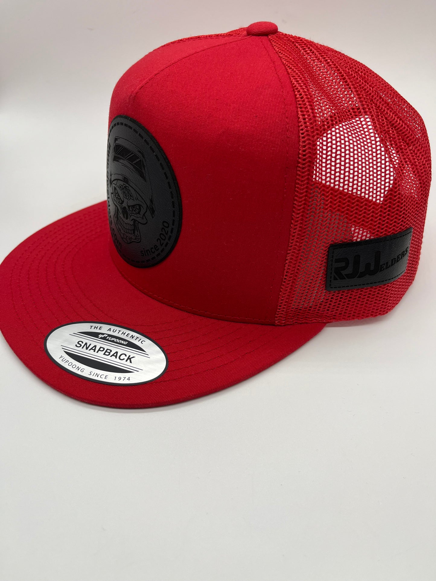 Snapback Cap - Red w/ RJW Black Patch