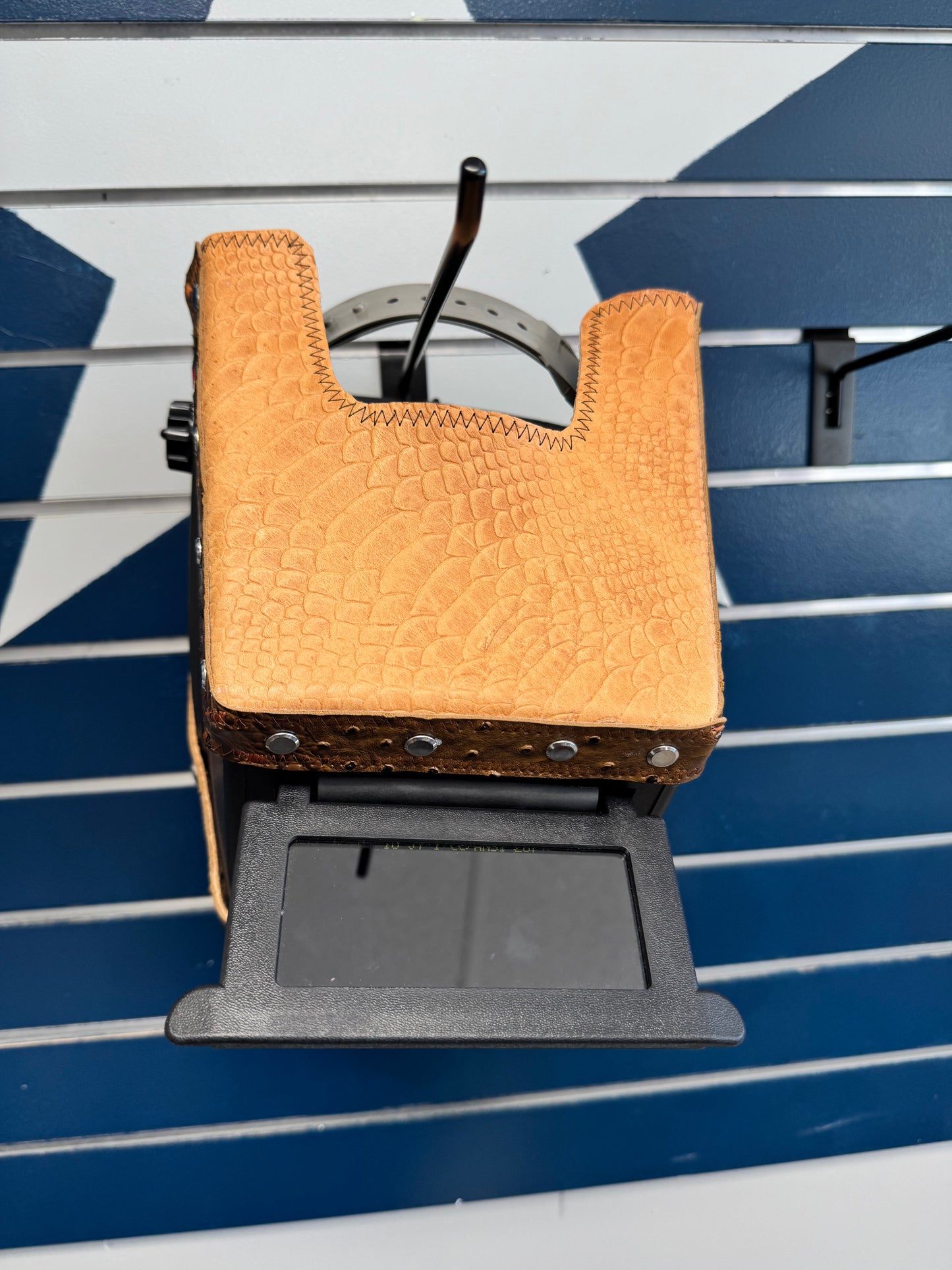 Brown Ostrich/Snake  Welding Hood