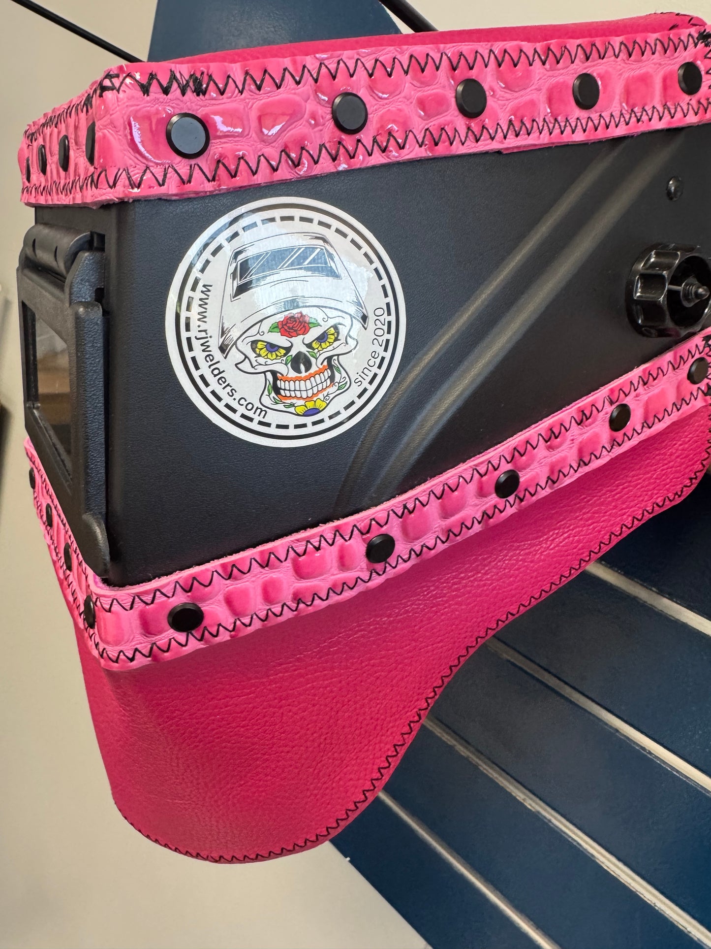 Pink Croc Welding Hood
