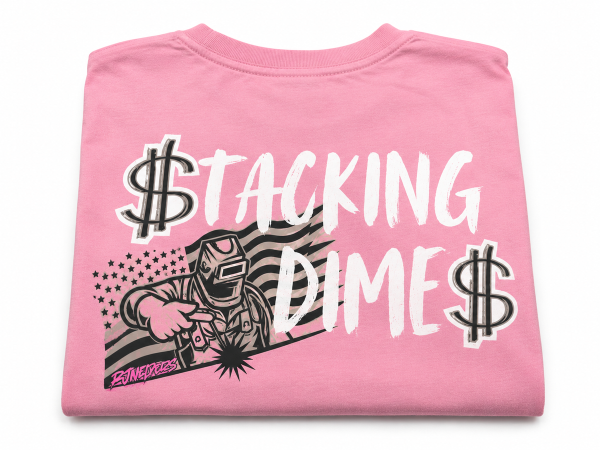 Stacking Dimes - Welder Tshirt - PINK