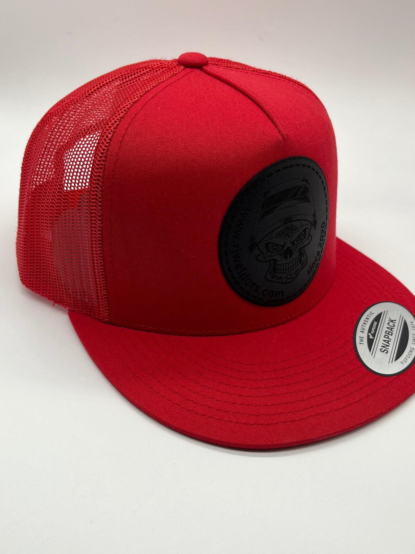 Snapback Cap - Red w/ RJW Black Patch