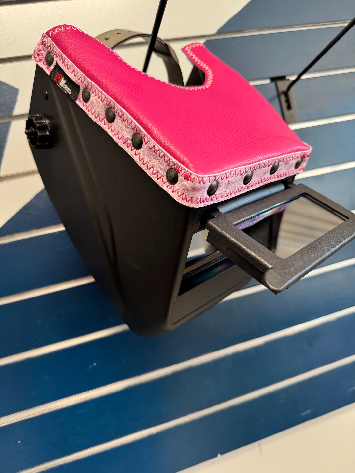 Pink Ostrich Welding Hood