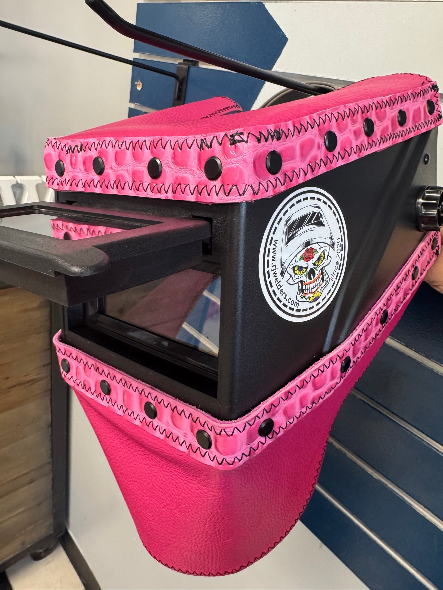 Pink Croc Welding Hood