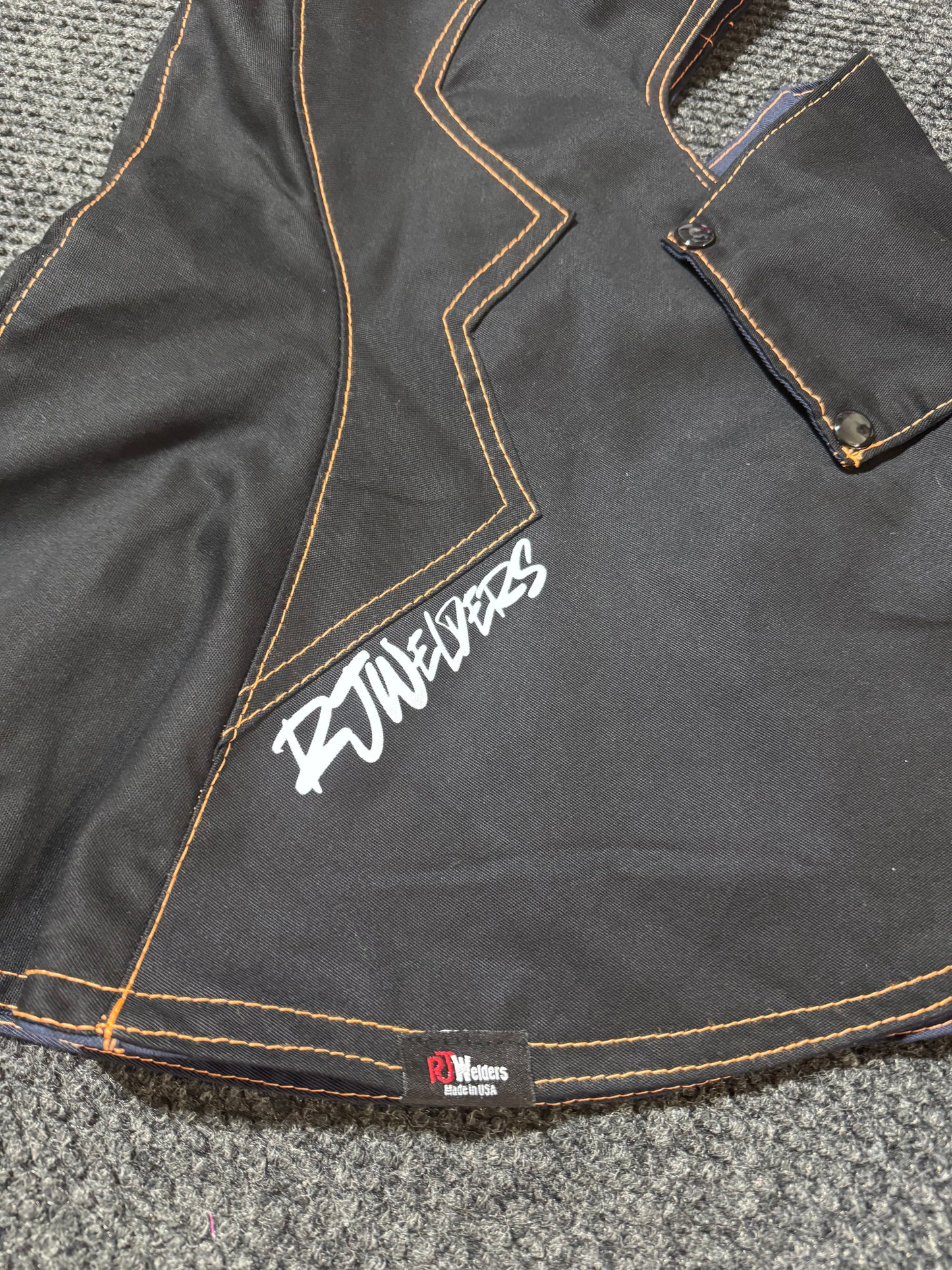 Heavy Duty Cotton Hood - Black w/Orange