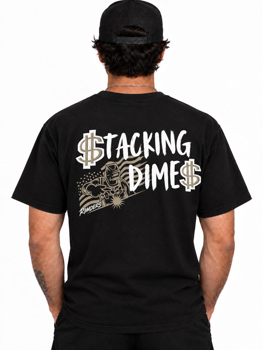 Stacking Dimes - Welder Tshirt - BLACK