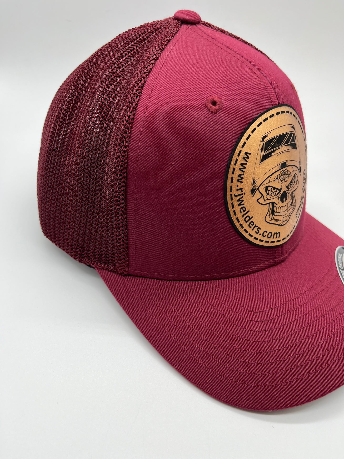 Flex Fit Cap - Burgundy w/ RJW Metallic Gold Patch