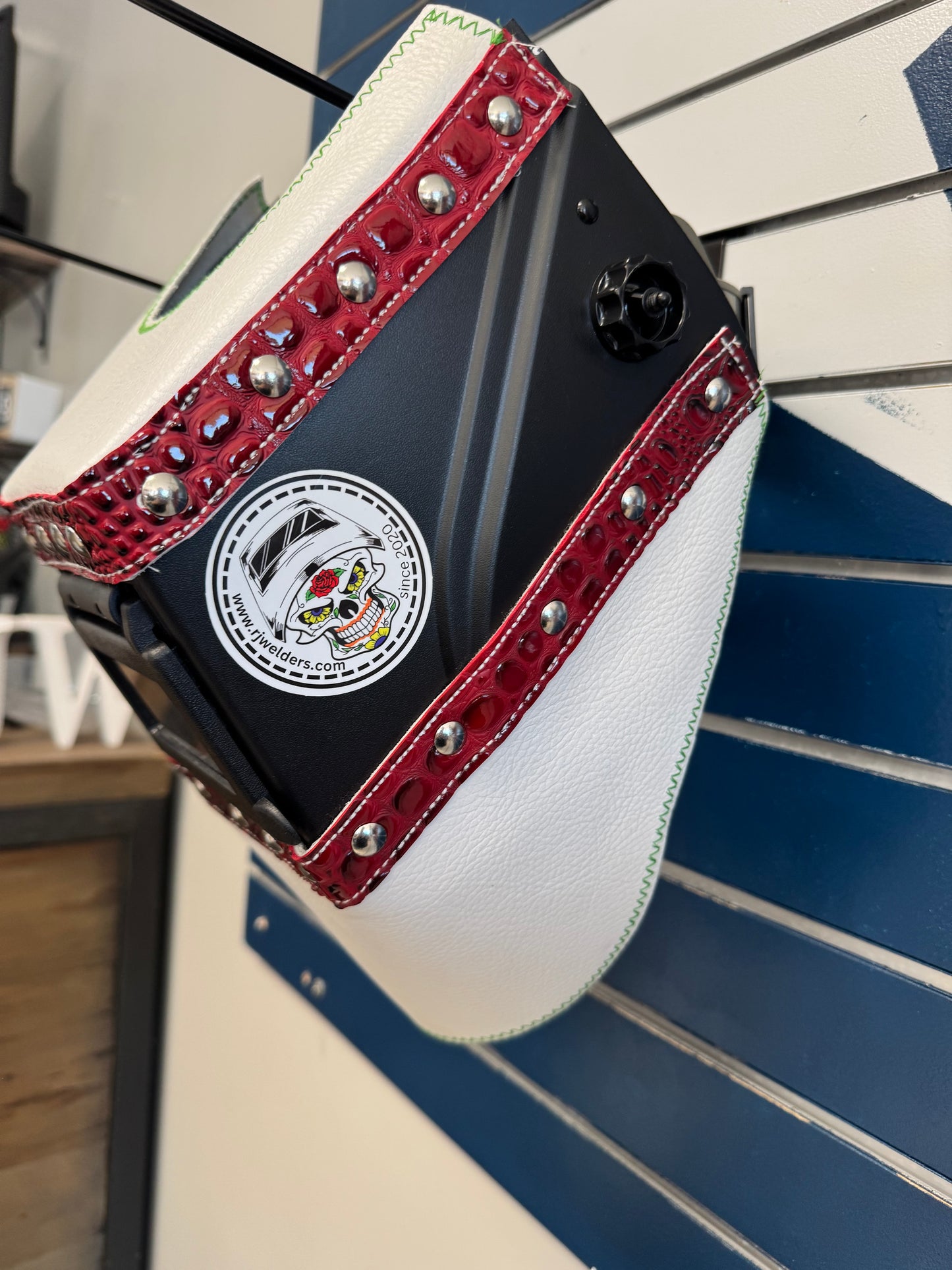 MX Eagle/ Red and White  Welding Hood