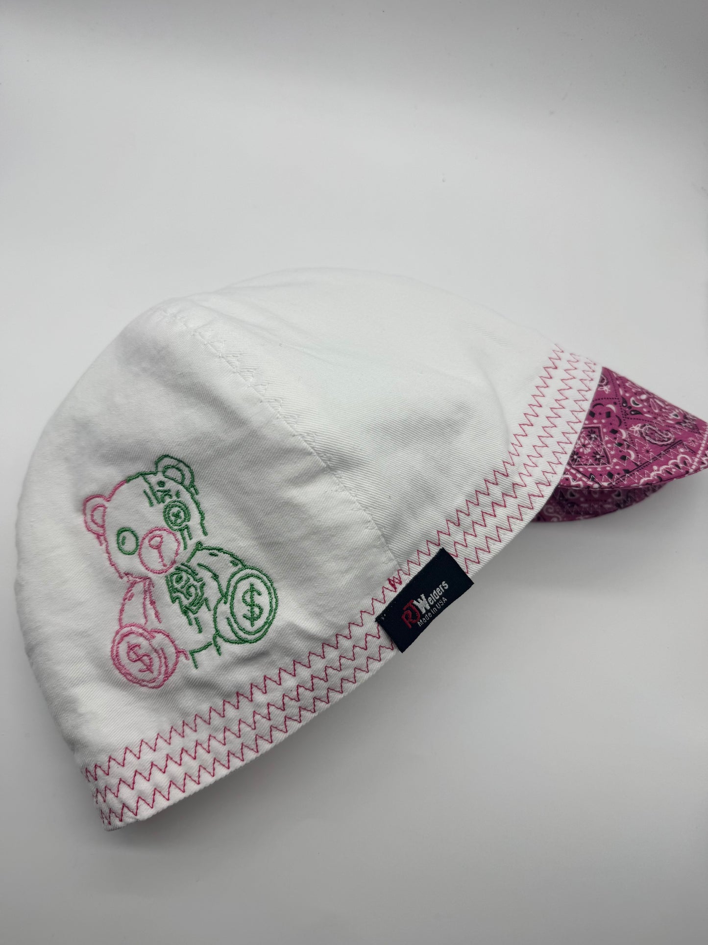 Pink Money Bear - Embroidered Welding Cap