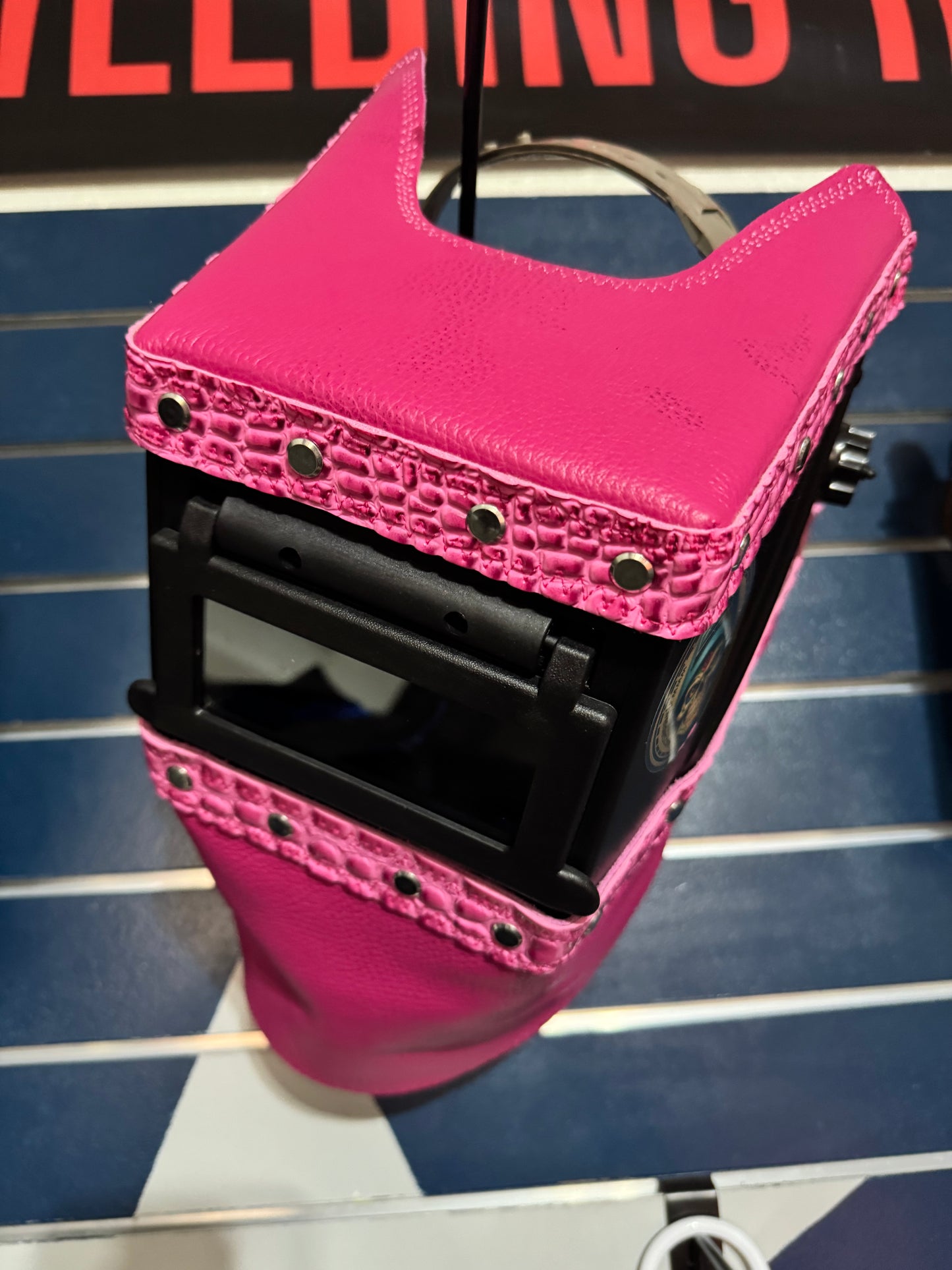 Pink Croc Welding Hood